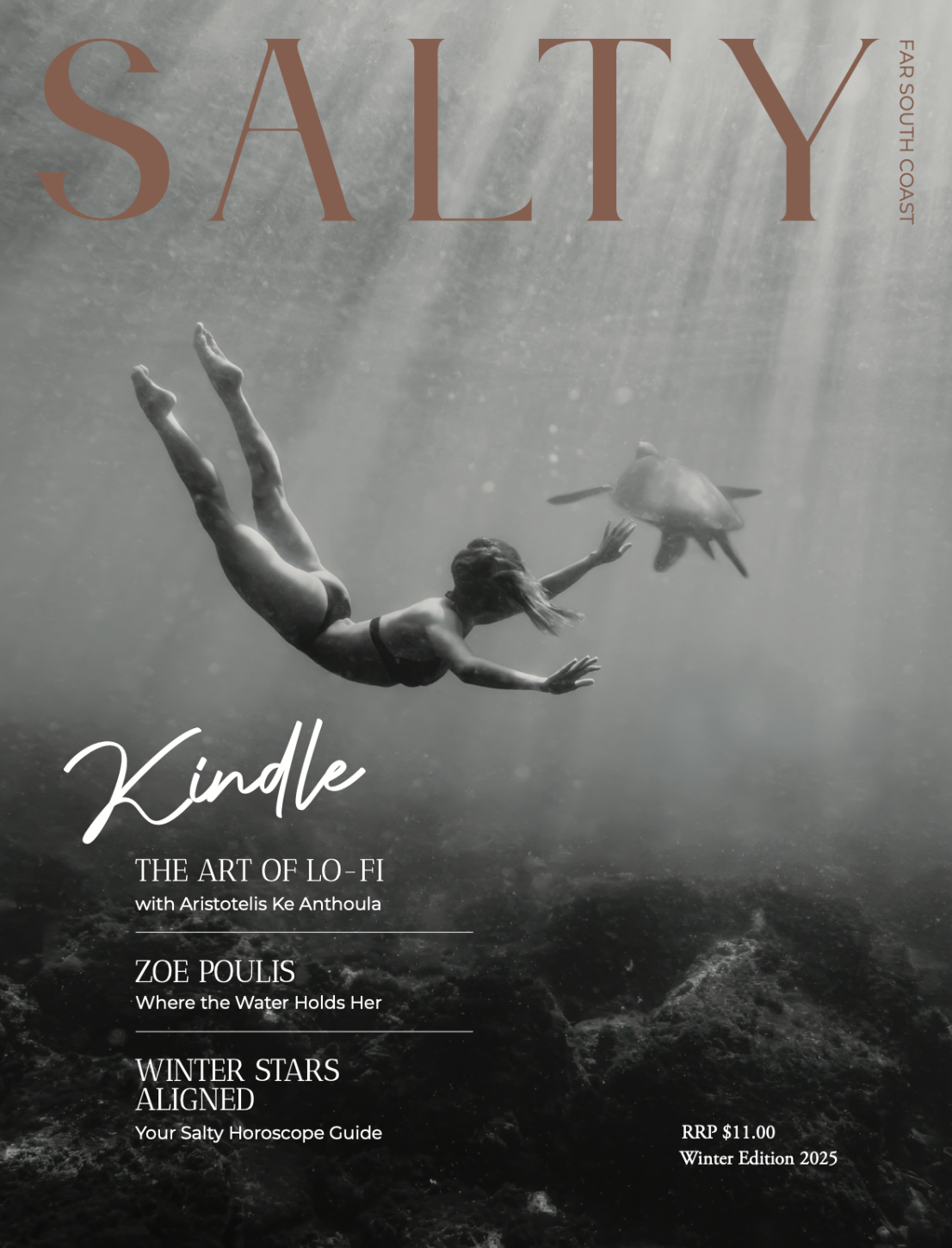 A Salty Celebration: Photographing Olympic Artistic Swimmer, Zoe Poulis, dancing among Green Sea Turtles