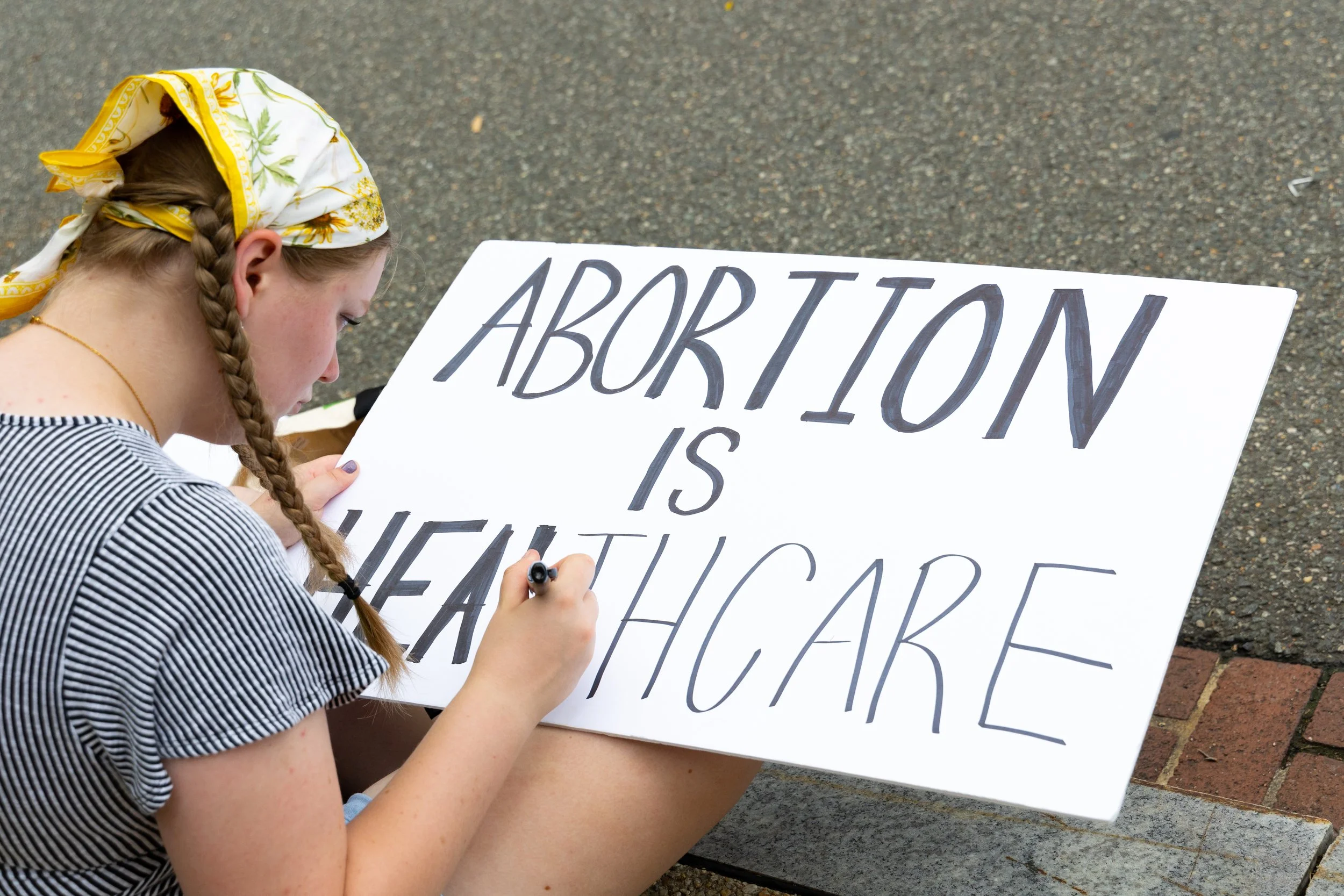 Protesters at the Supreme Court after the Dobbs decision was officially announced. Sydney Hastings-Wilkins/The Michigan Daily