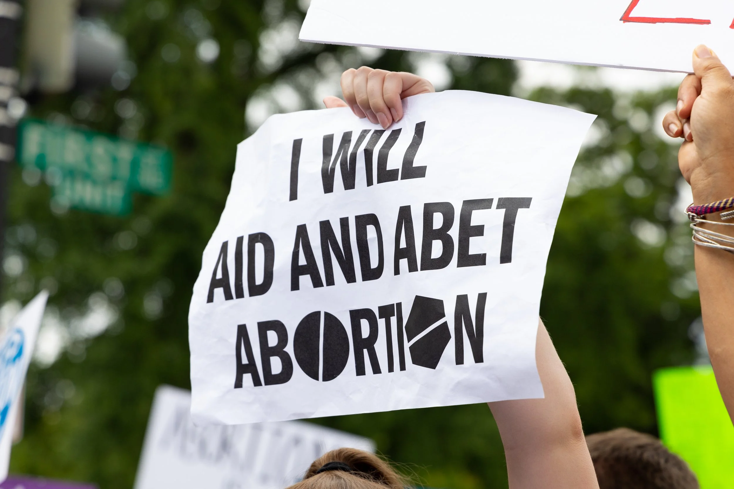 Protesters at the Supreme Court after the Dobbs decision was officially announced. Sydney Hastings-Wilkins/The Michigan Daily