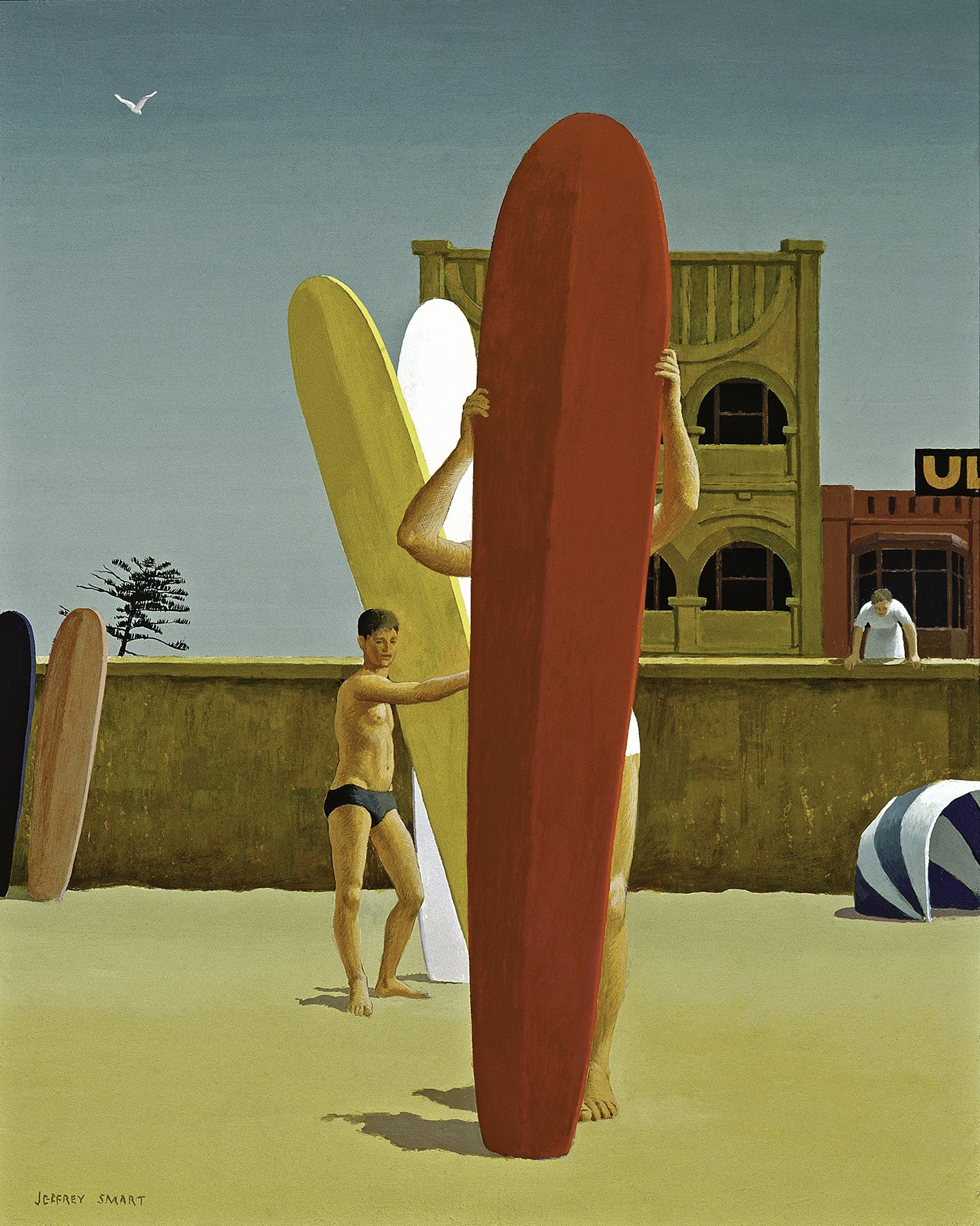 Jeffrey Smart. Surfer's Bondi, 1963