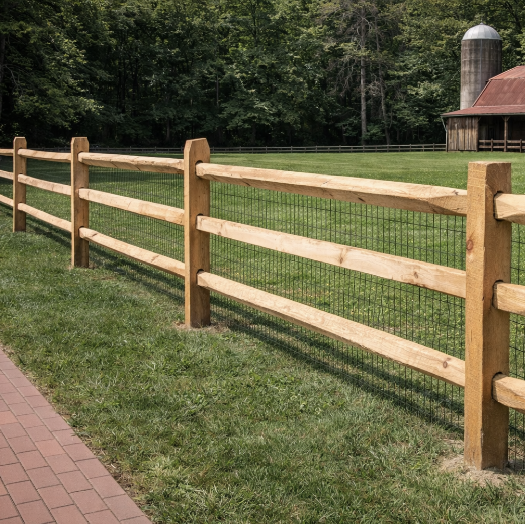 3-Rail Split Rail Fence
