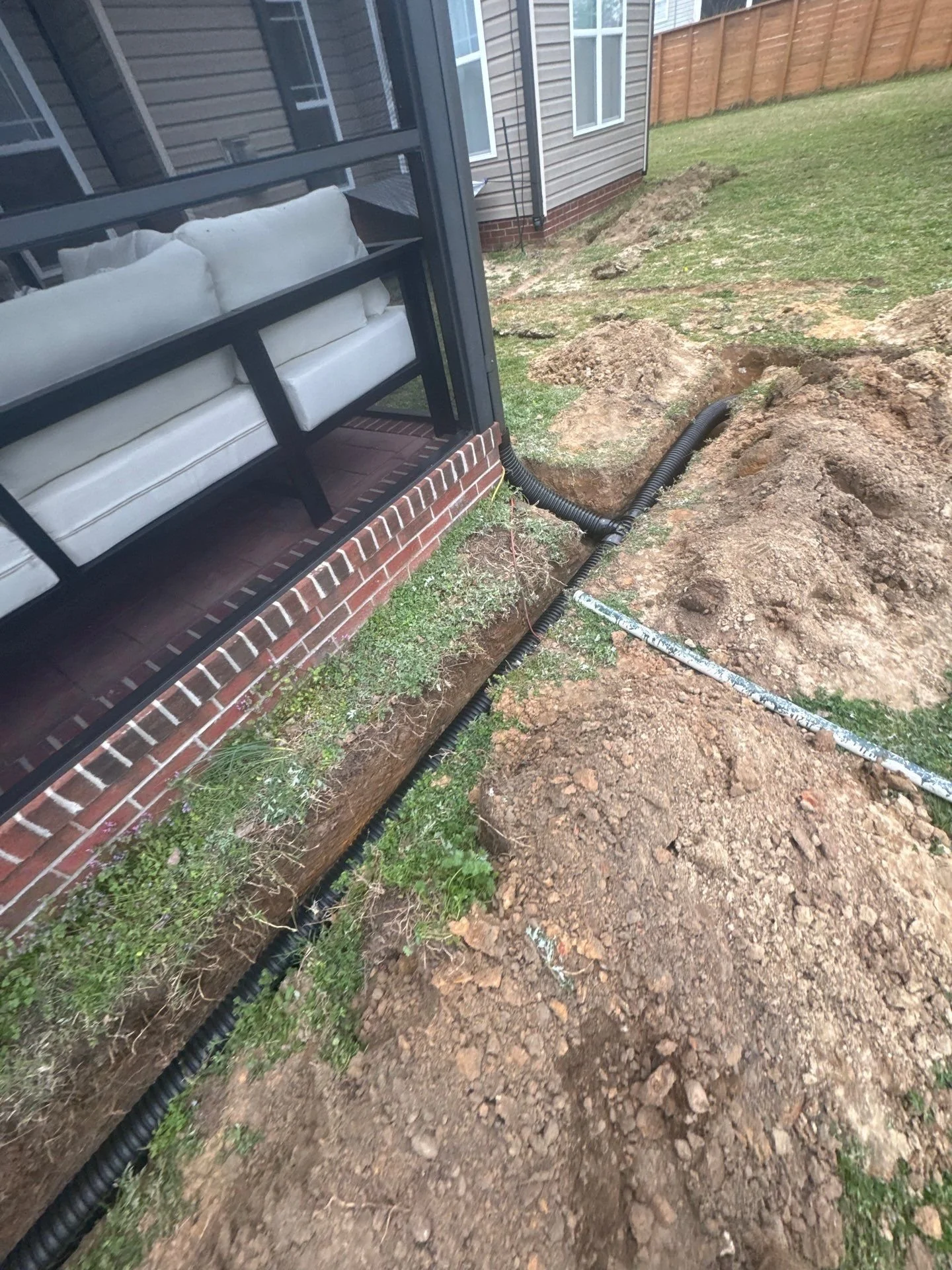 Underground Downspout Extension