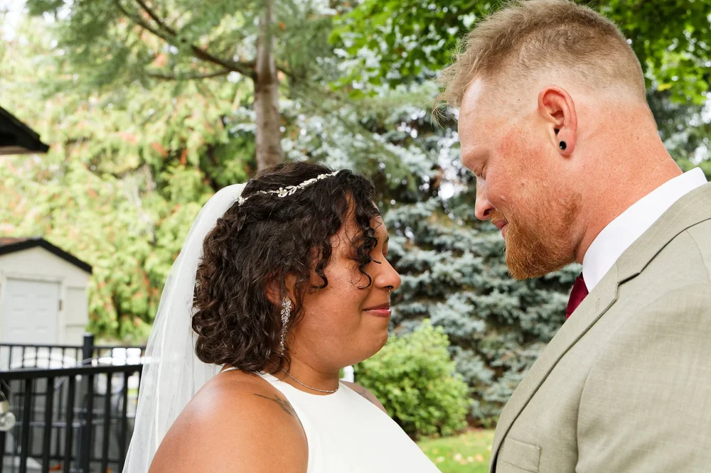 Bride and groom walking outdoor wedding photography