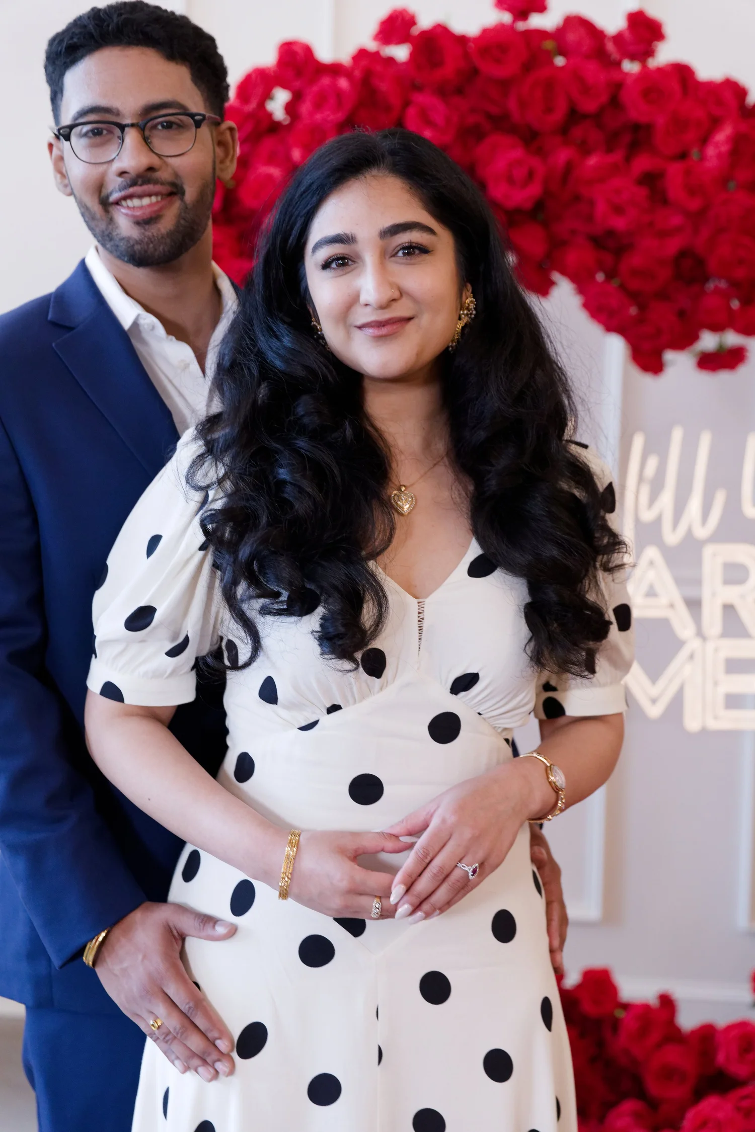 Golden hour bride and groom portrait
