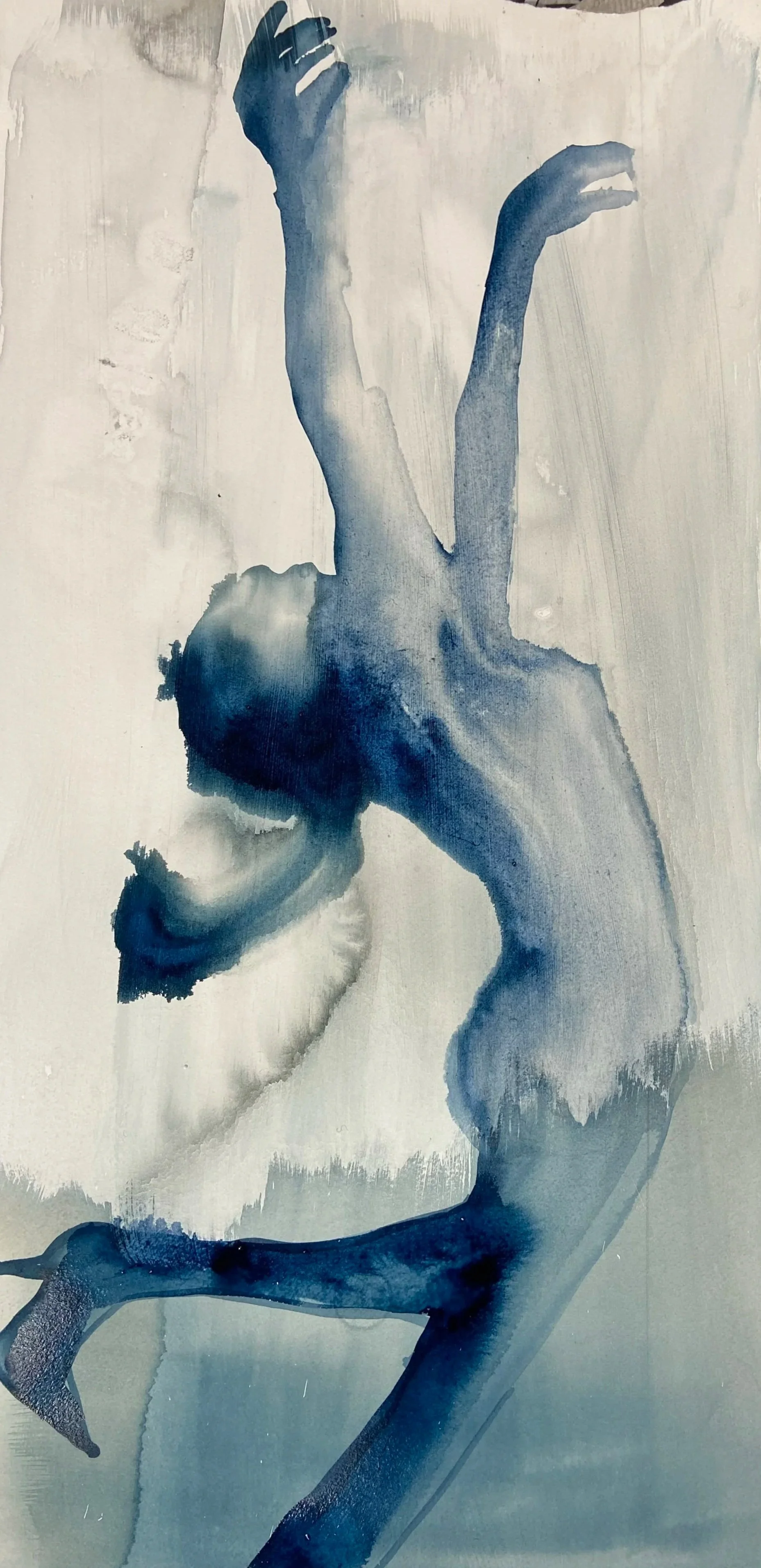  Hungry Ghost 
 70cm x 38cm, ink on primed paper 
 2025 