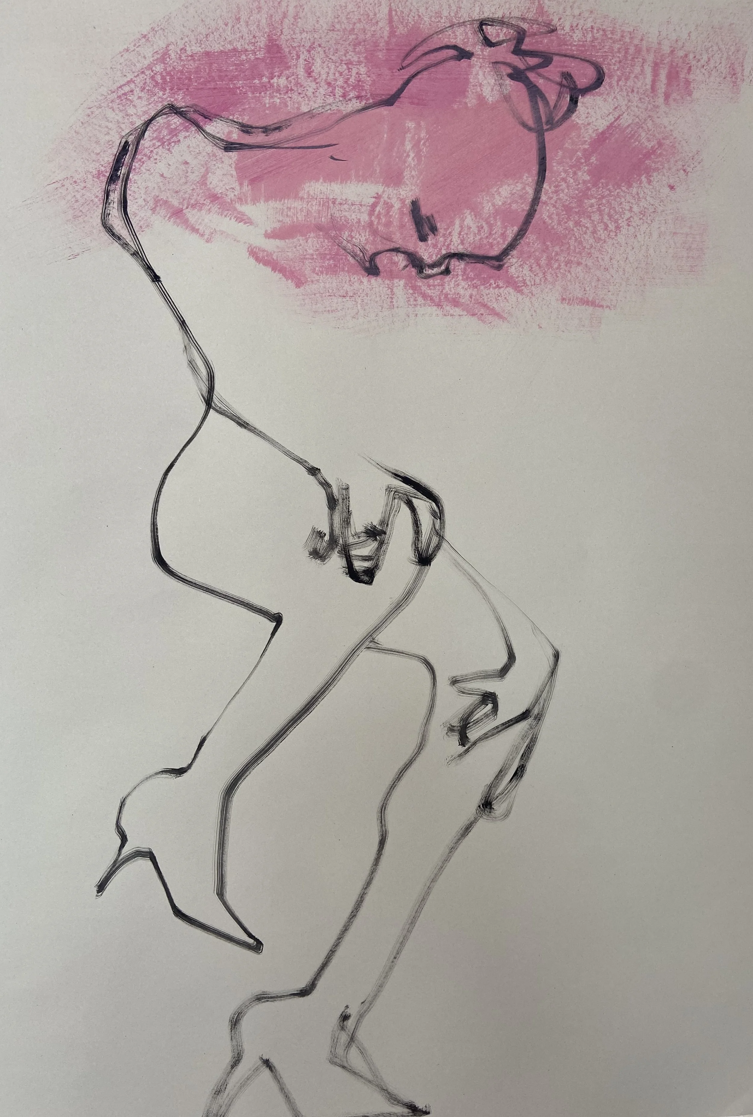  Raver II 
 82cm x 59cm gouache
on paper 
 2025 