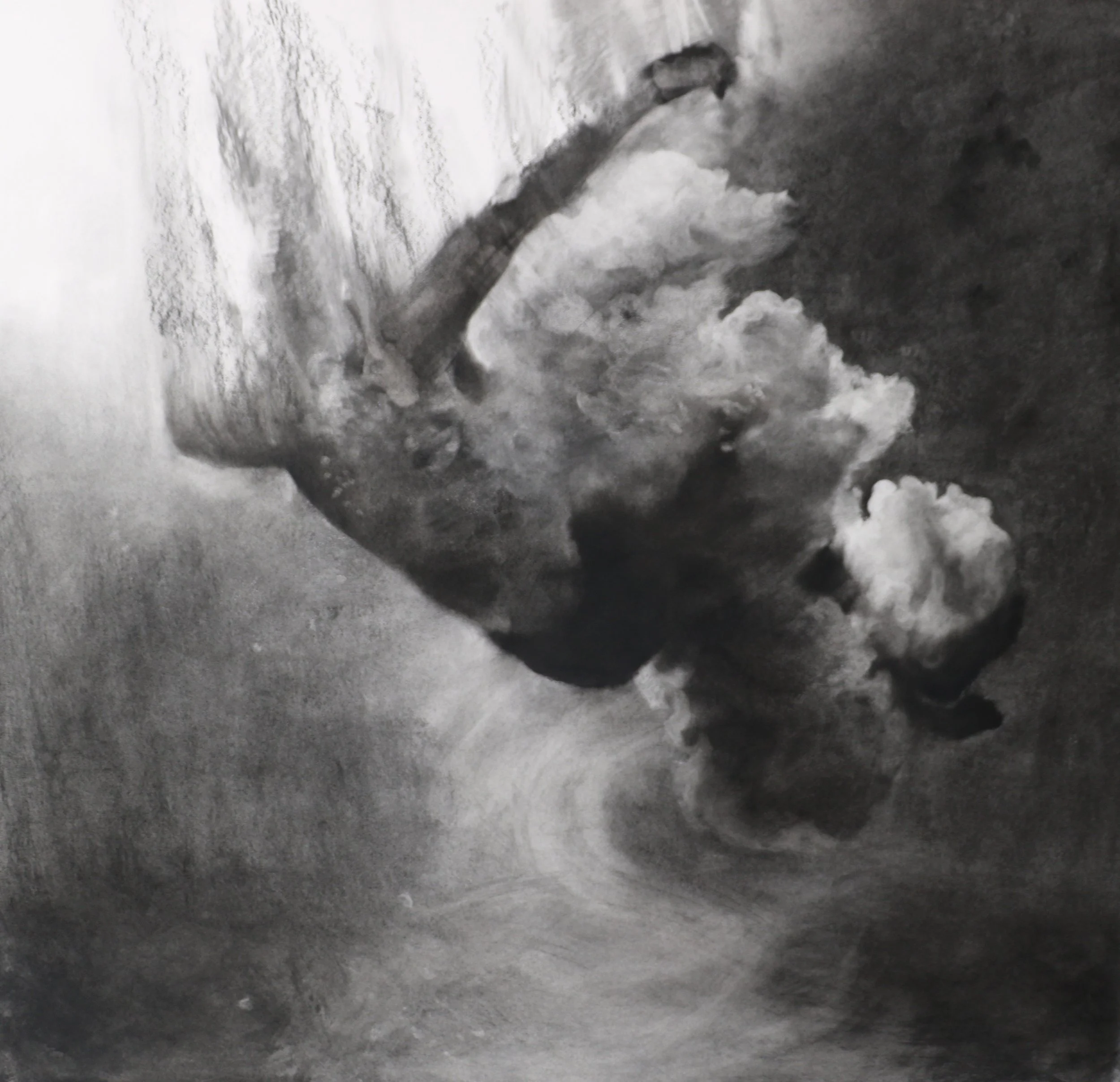  Portal 
 110cm x 110cm, charcoal on paper 
 2018 
