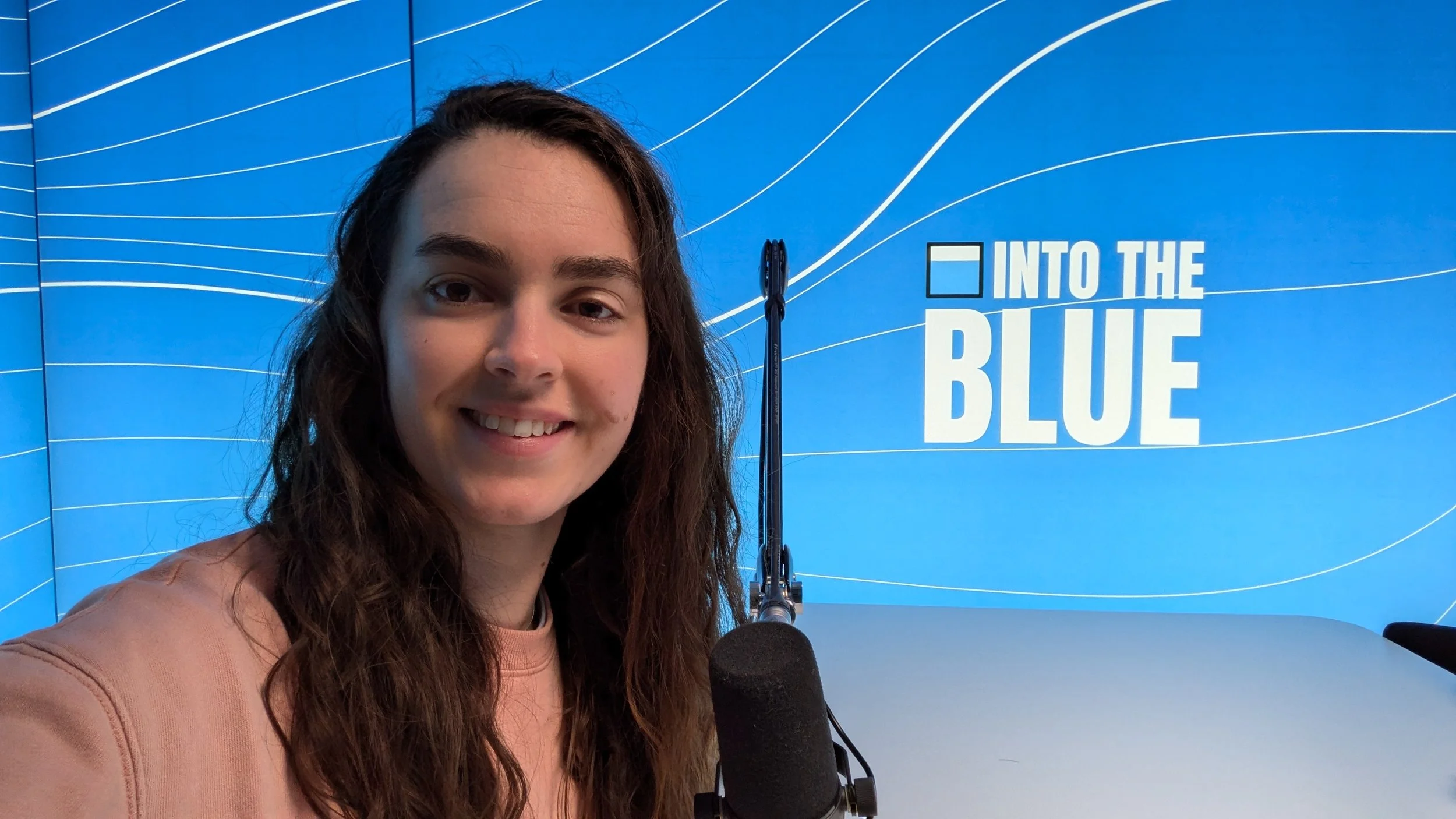 Host of the Into the Blue podcast, speaking with Dr Zoe Jacobs about research into reducing the effects of marine heatwaves in UK waters. Click the image to watch the episode