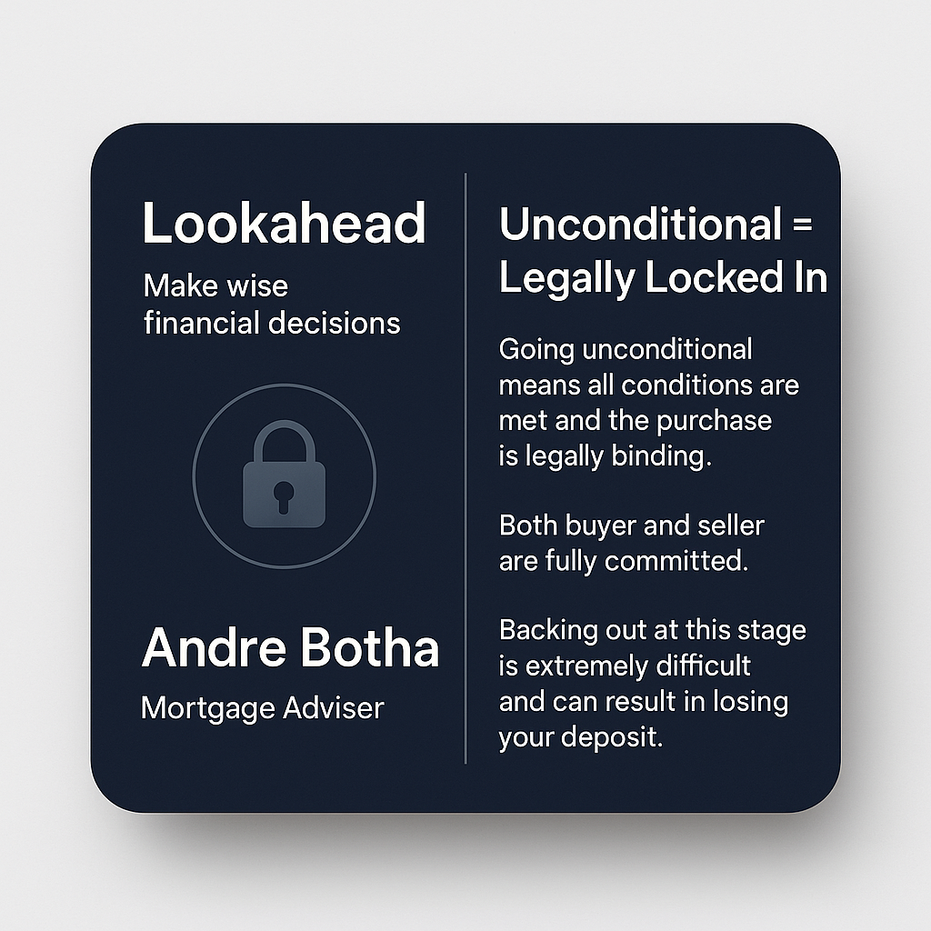 What Happens After You Go Unconditional on your property?