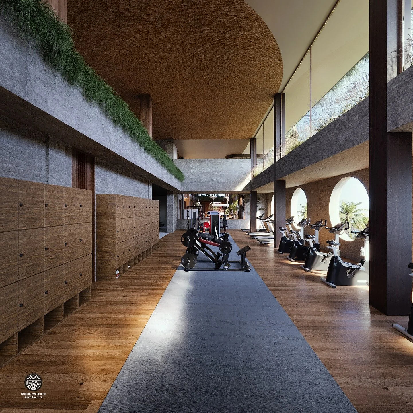 It’s a space where architecture meets wellness, inviting a unique workout experience. 
Project : Lovina Yoga Retreat & Resort
Principal Architect : Gussde Wastubali
Project Architect : GUSSDE & Associates 
Interior Designer : GUSSDE &a