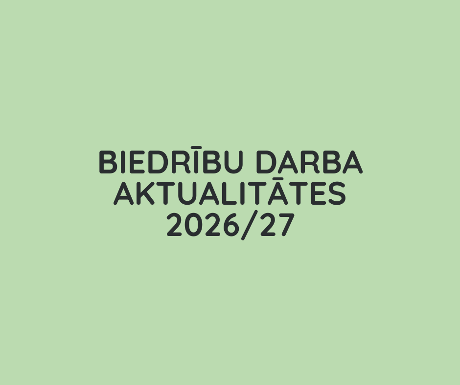 Biedrību darba aktualitātes 2026/27