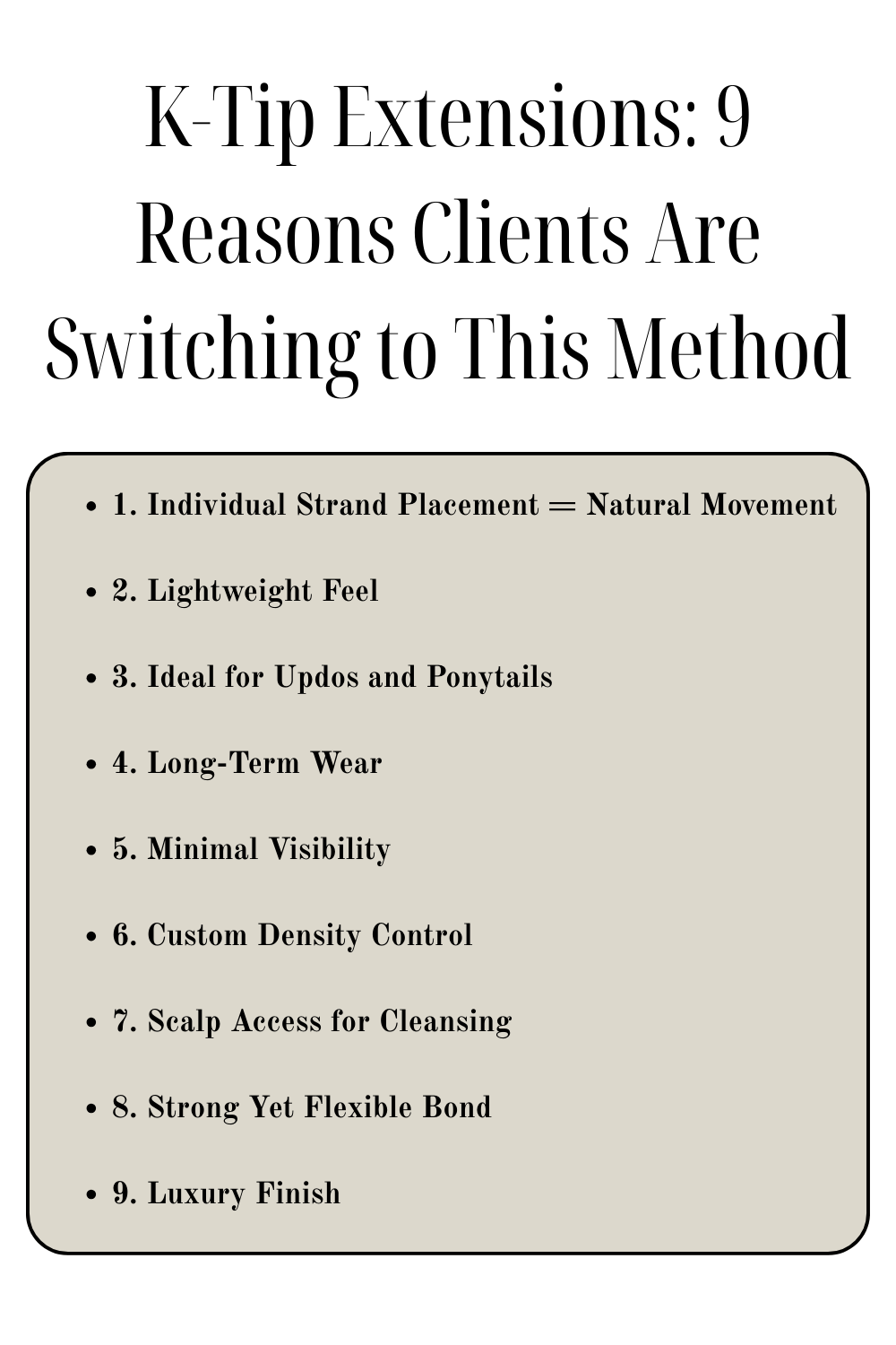 K-Tip Extensions: 9 Reasons Clients Are Switching to This Method