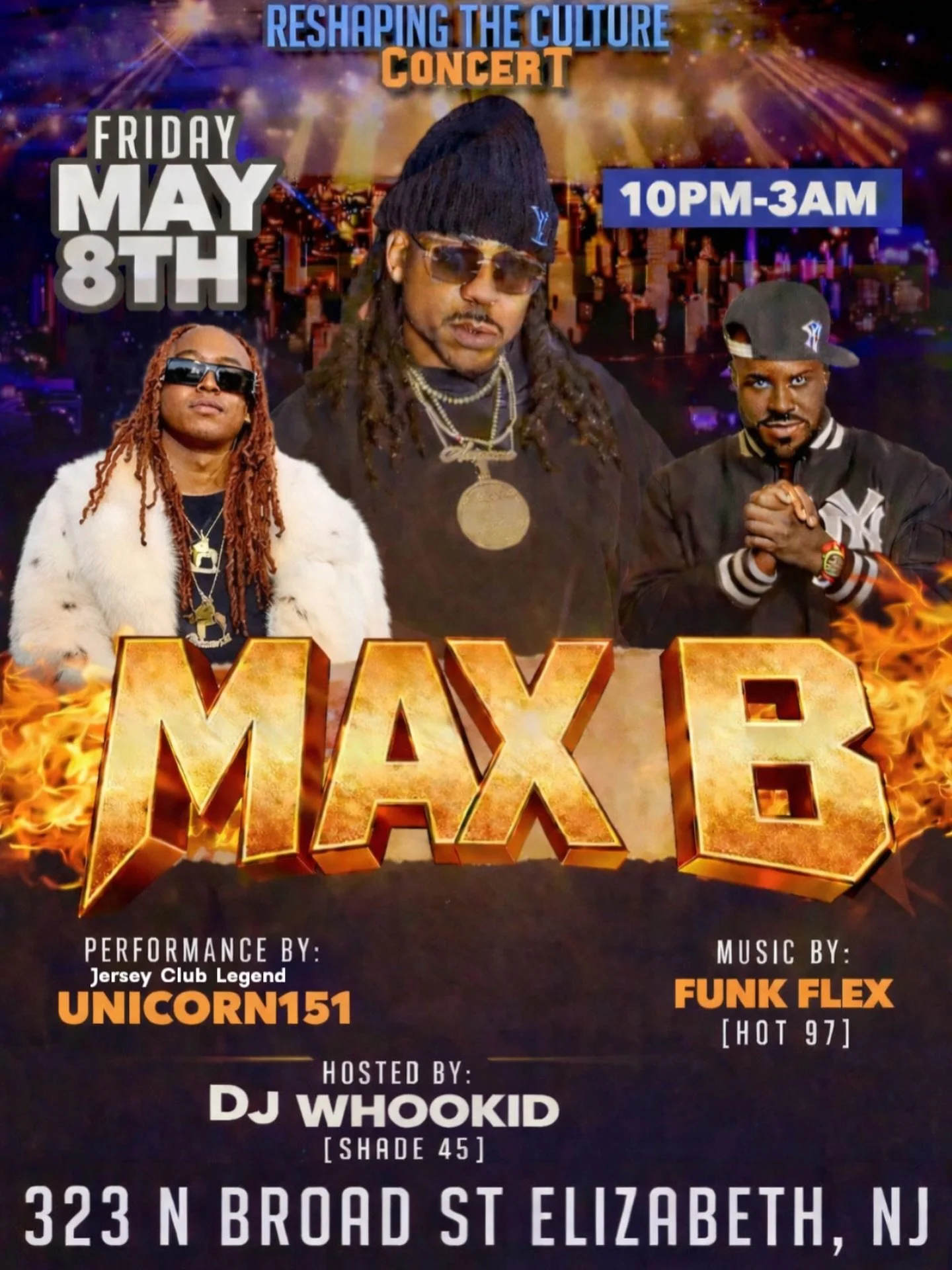 IT&rsquo;S TIMEEEEEE @unicorn151 x @maxb140 bout to blow New Jersey Up! 🚀🚀🚀🔥🔥🔥🔥
EMG THE LABEL IS BRINGING THE WAVE TO XLNIGHTLIFE ELIZABETH NJ🌊🌊🌊🌊🌊🌊🌊🌊🌊 @maxb140 

🎬FRIDAY MAY 8th
FUNK FLEX ON THE SET
@funkflex
HOSTED BY DJ WHOOKID
@d