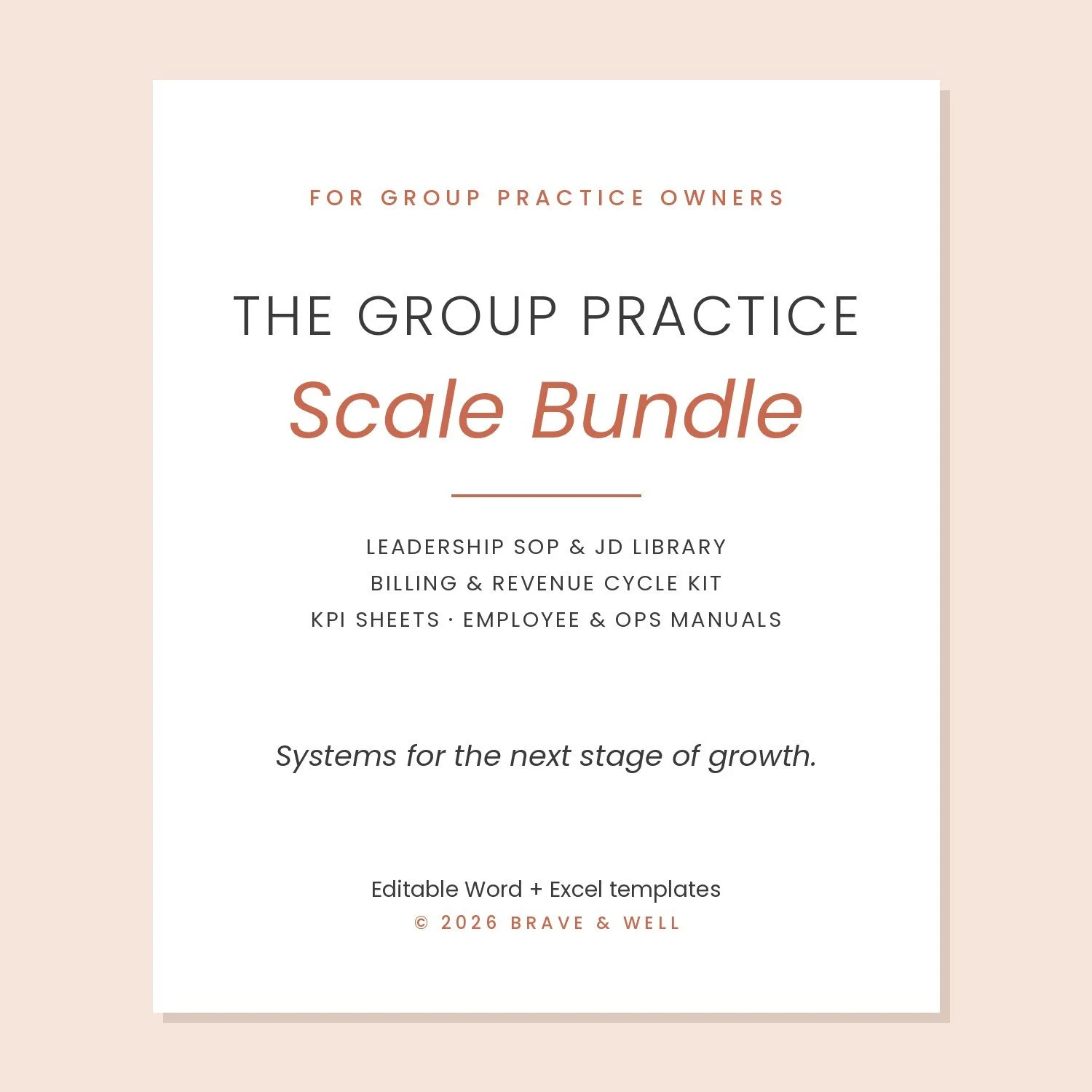The Group Practice Scale Bundle