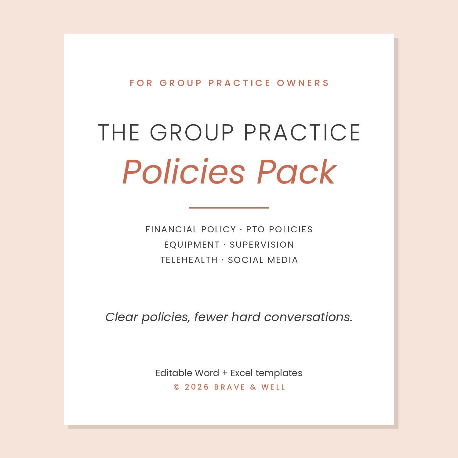 The Group Practice Policies Pack