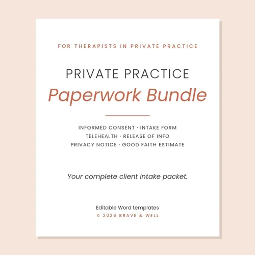 Private Practice Paperwork Bundle cover