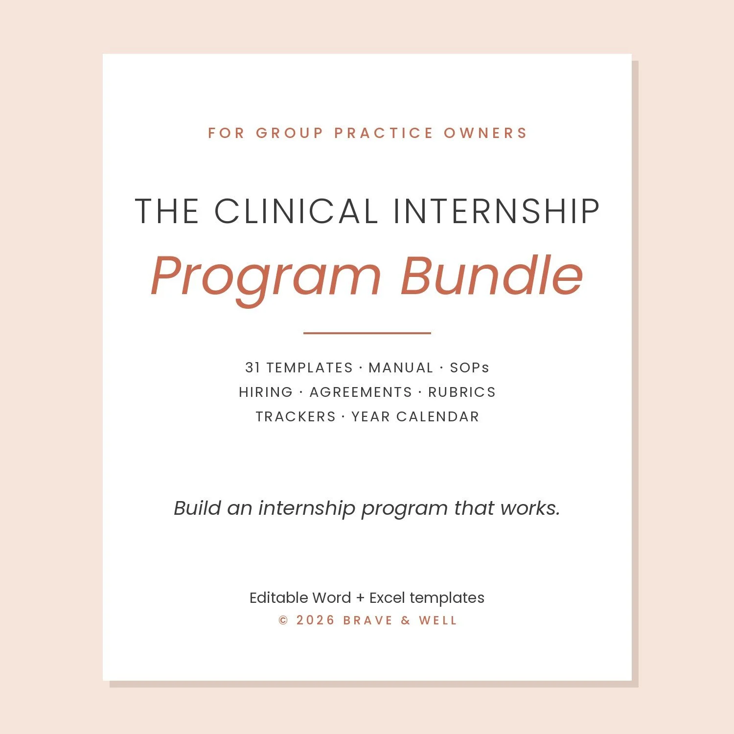 The Clinical Internship Program Bundle