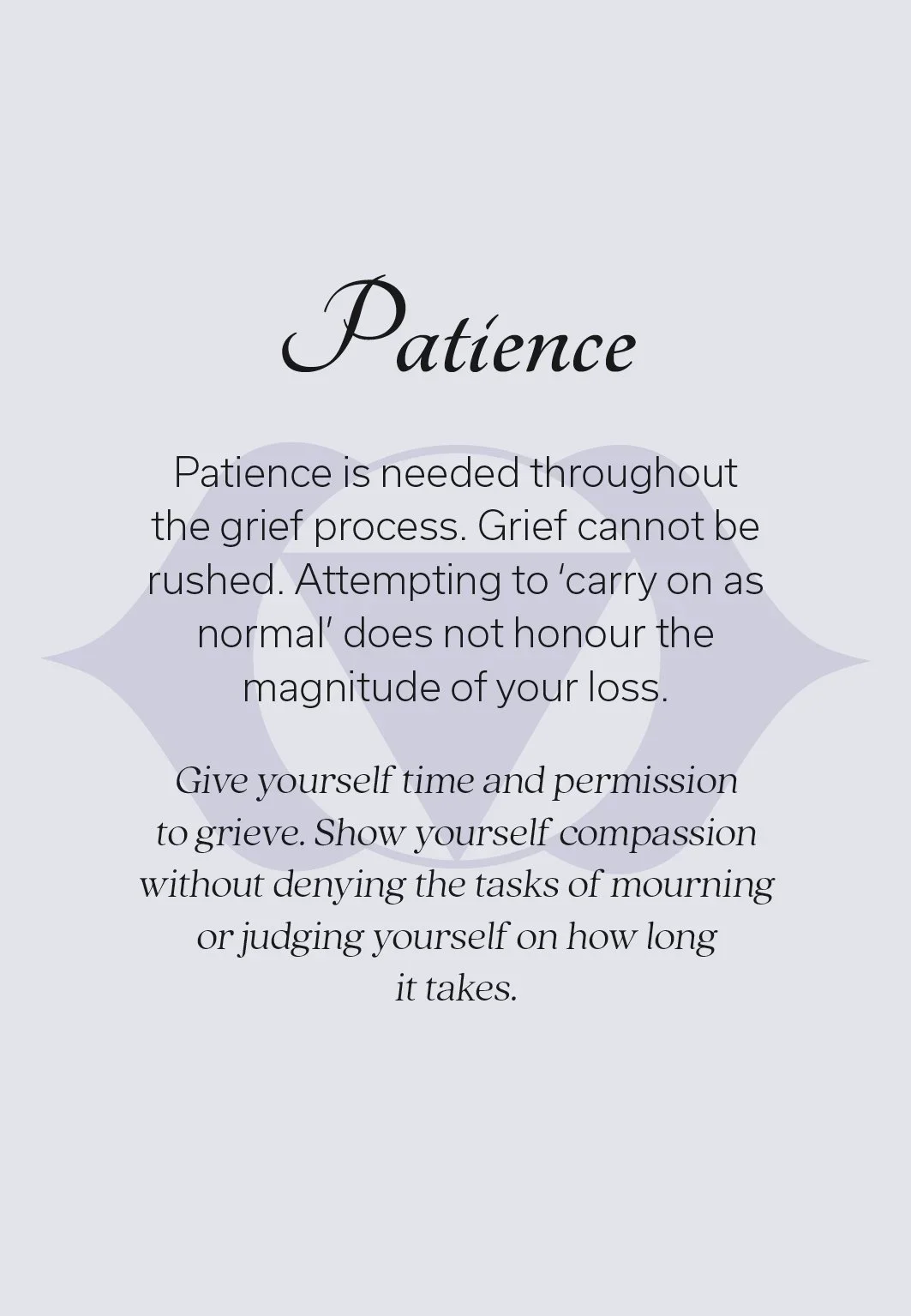 Love After Loss – Grief Chakra Healing Cards - Patience.webp