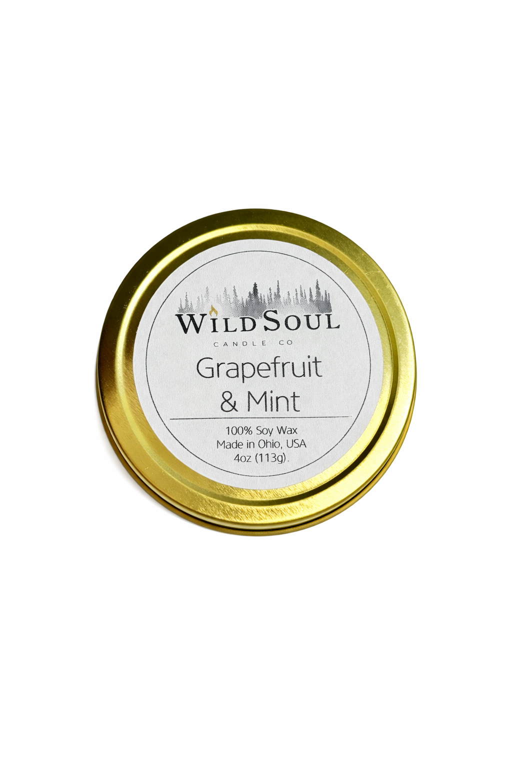Grapefruit & Mint 4oz Tin Candle