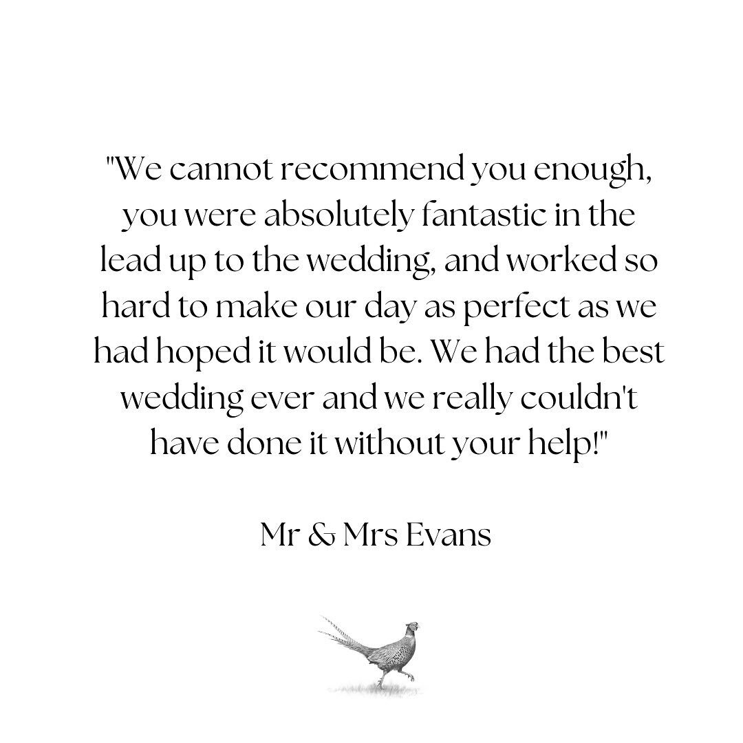 It makes my day when I receive feedback like this! 🥰 

We still have dates available for 2022 and 2023 so get in touch today to see how we can help you too! 🤍

#wedding #weddingplanner #cotswoldwedding #cotswolds #gloucestershire #weddingplanning #