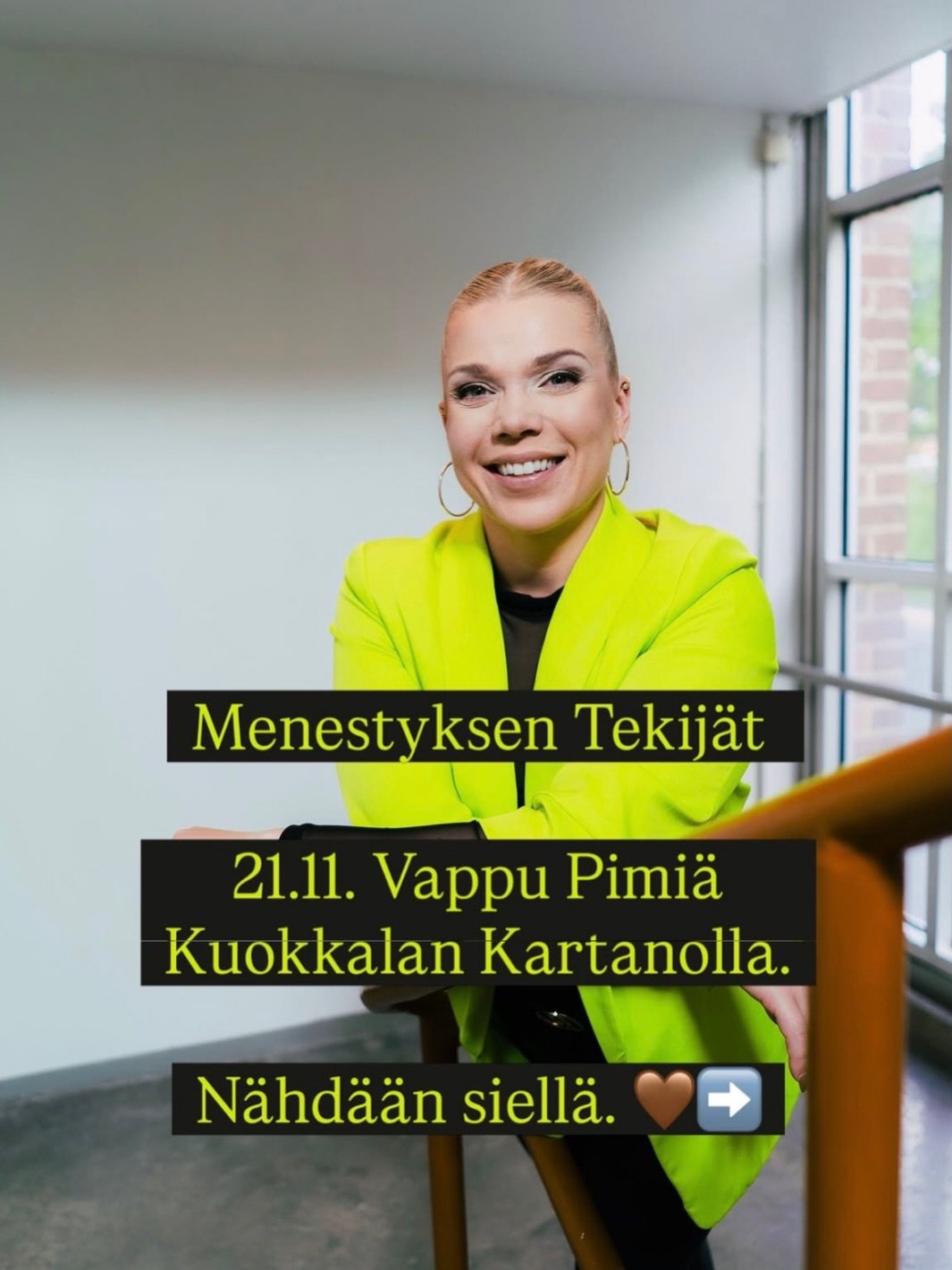 Kuokkalan Kartanossa starttaa uusi Menestyksen tekij&auml;t-konseptin ja mulla on kunnia jututtaa kotimaisen henkil&ouml;br&auml;ndin ykk&ouml;snimi&auml; t&auml;m&auml;n syksyn ja ensi kev&auml;&auml;n aikana. 

Ensimm&auml;iseksi vieraaksi saapuu m