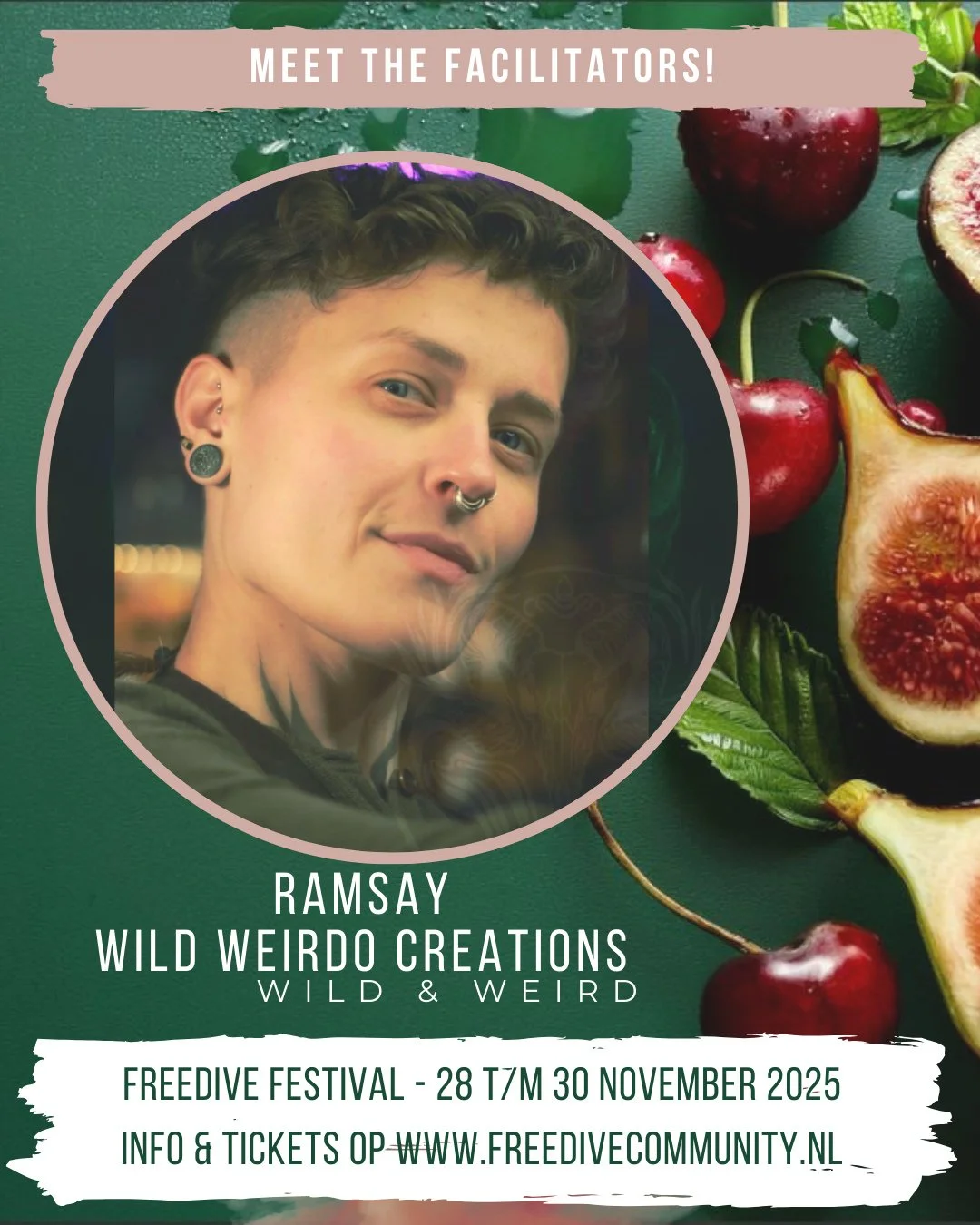 Freedive Festival Friday is back with another great facilitator whom some of you might have already seen on this platform: Ramsay, aka @wild_weirdo_creations! β 
β 
Ramsay (they/them) is a queer, non-binary artist and non-sense enthusiast.β 
β 
They are