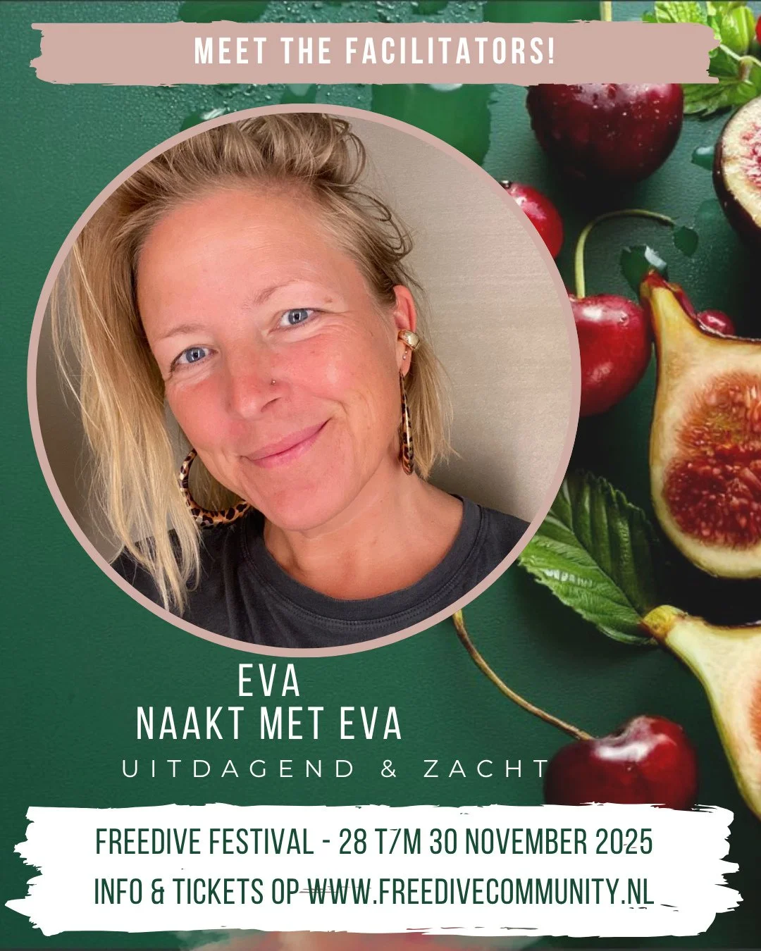 Op deze Freedive Festival Friday is het de beurt aan Eva Mannessen (zij/hen)! Met Naakt met Eva geeft ze workshops over zelfliefde, als zelfbenoemde zelfliefde-activist. β 
β 
Eva is een nieuwsgierige en spirituele maker. Ze verweeft een leven vol erva