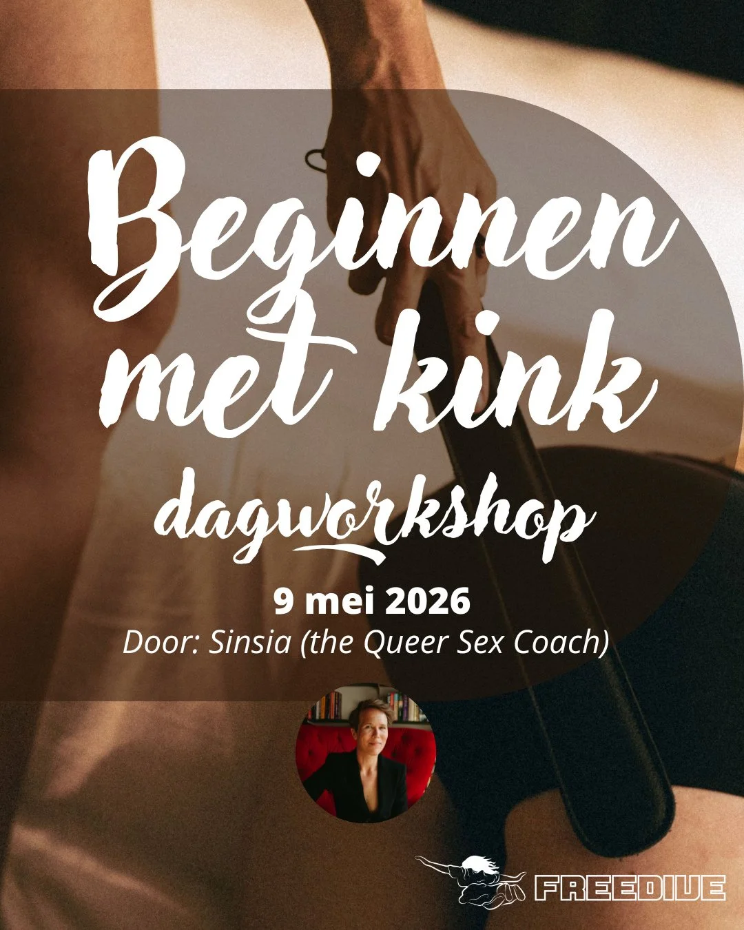 Sinsia (die/zij) is al vaker bij ons geweest, en wij zijn fan. Die neemt ons mee in hoe te beginnen met kink, dit keer als dag-workshop! Extra lang de tijd om er echt even mee bezig te zijn, de diepte in te duiken, goed te voelen wat het met je doet 