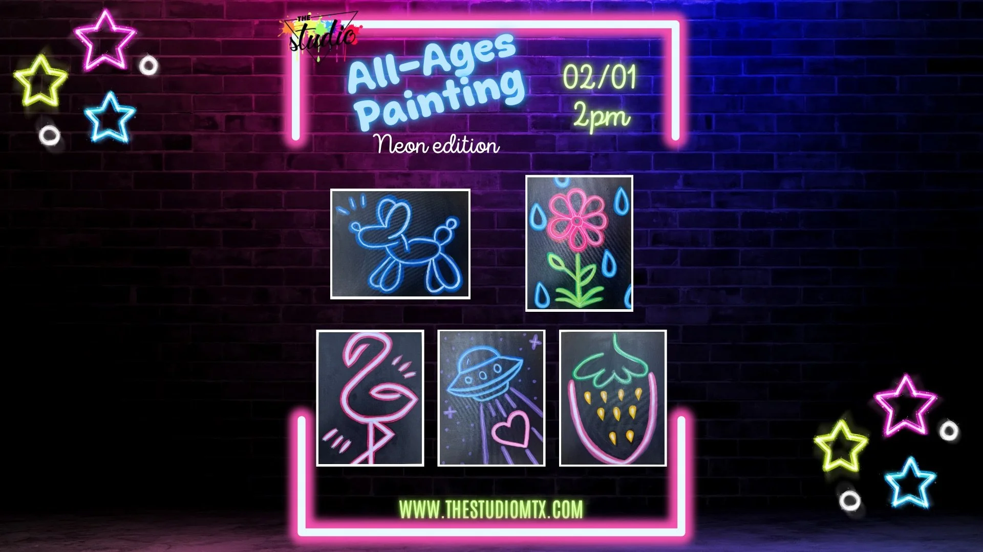All-Ages Painting: Neon Family Fun