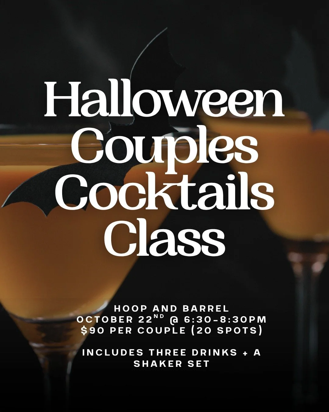 JLM Halloween Couples Cocktails Class