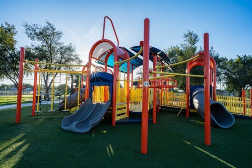 playground and jungle gym at Dennis the Menace Park