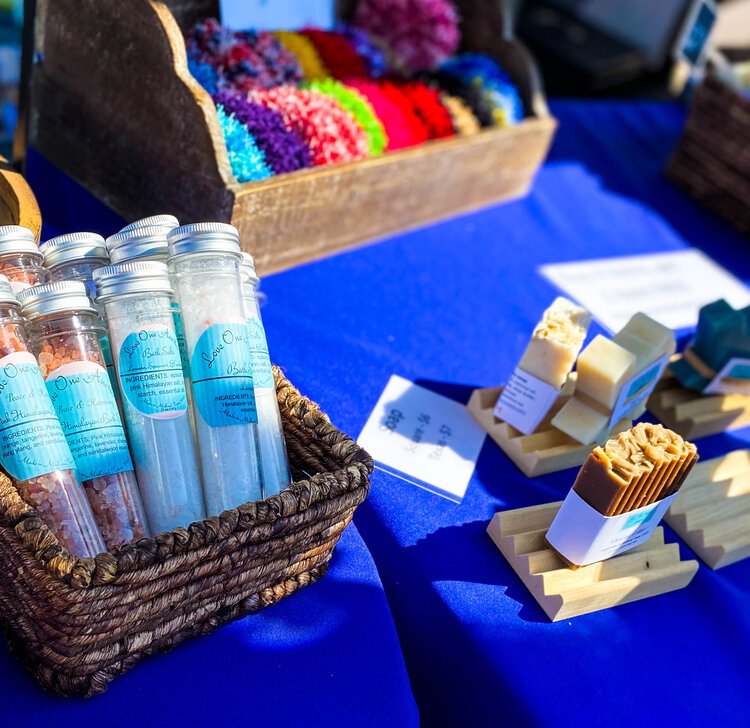 bath and body items for sale at the Midland Downtown Farmers Market