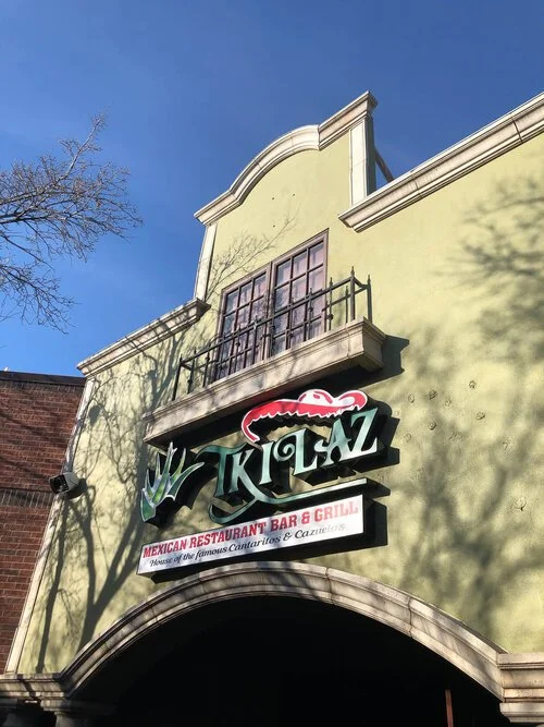 TKILAZ Mexican Restaurant entrance sign