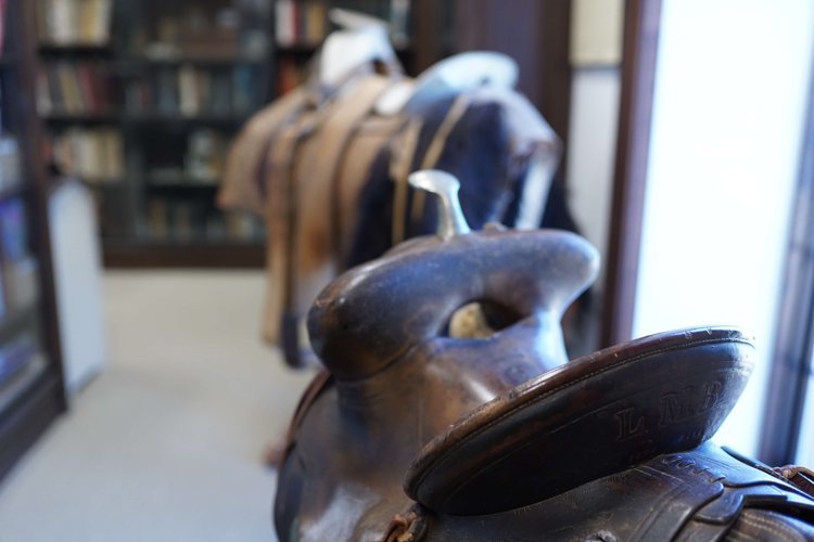 saddles on display at Haley Memorial Library and History Center