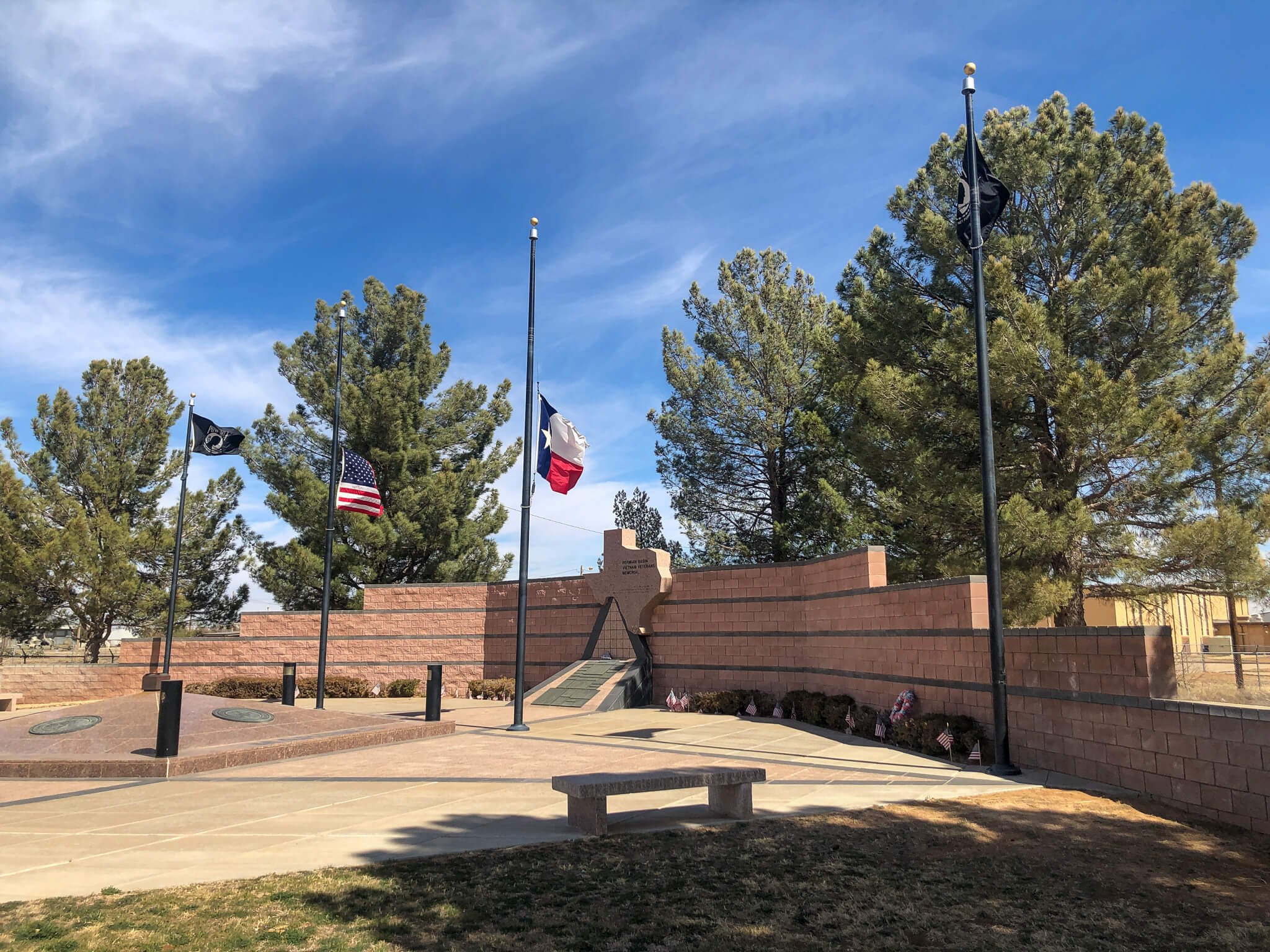 Vietnam Veterans Memorial pavilion in Midland, Texas