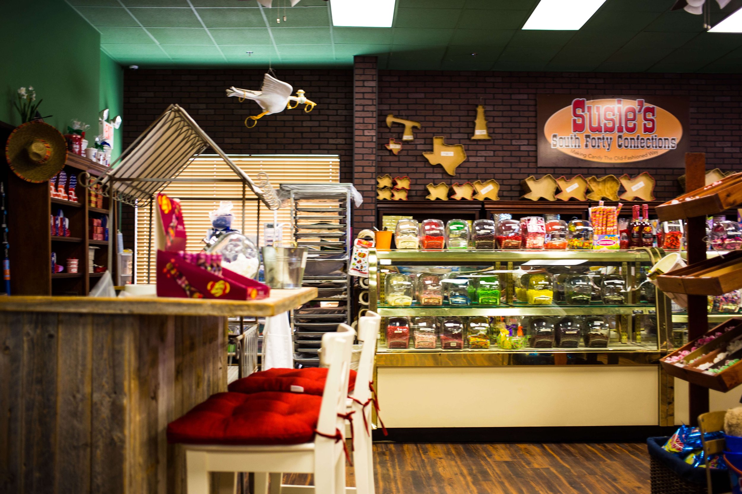 Susie’s South Forty Confections Factory gift shop in Midland, Texas
