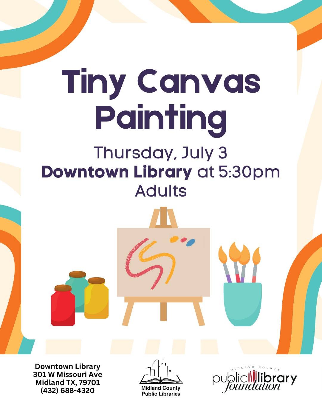 Tiny Canvas Painting - DOWNTOWN