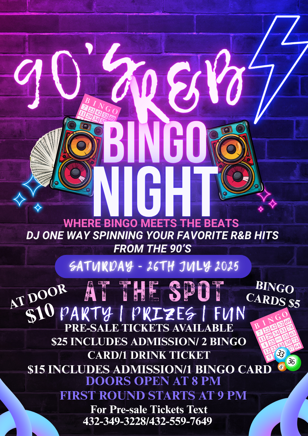 90's R&B Bingo