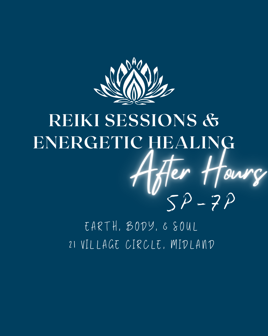 Reiki Sessions After Hours