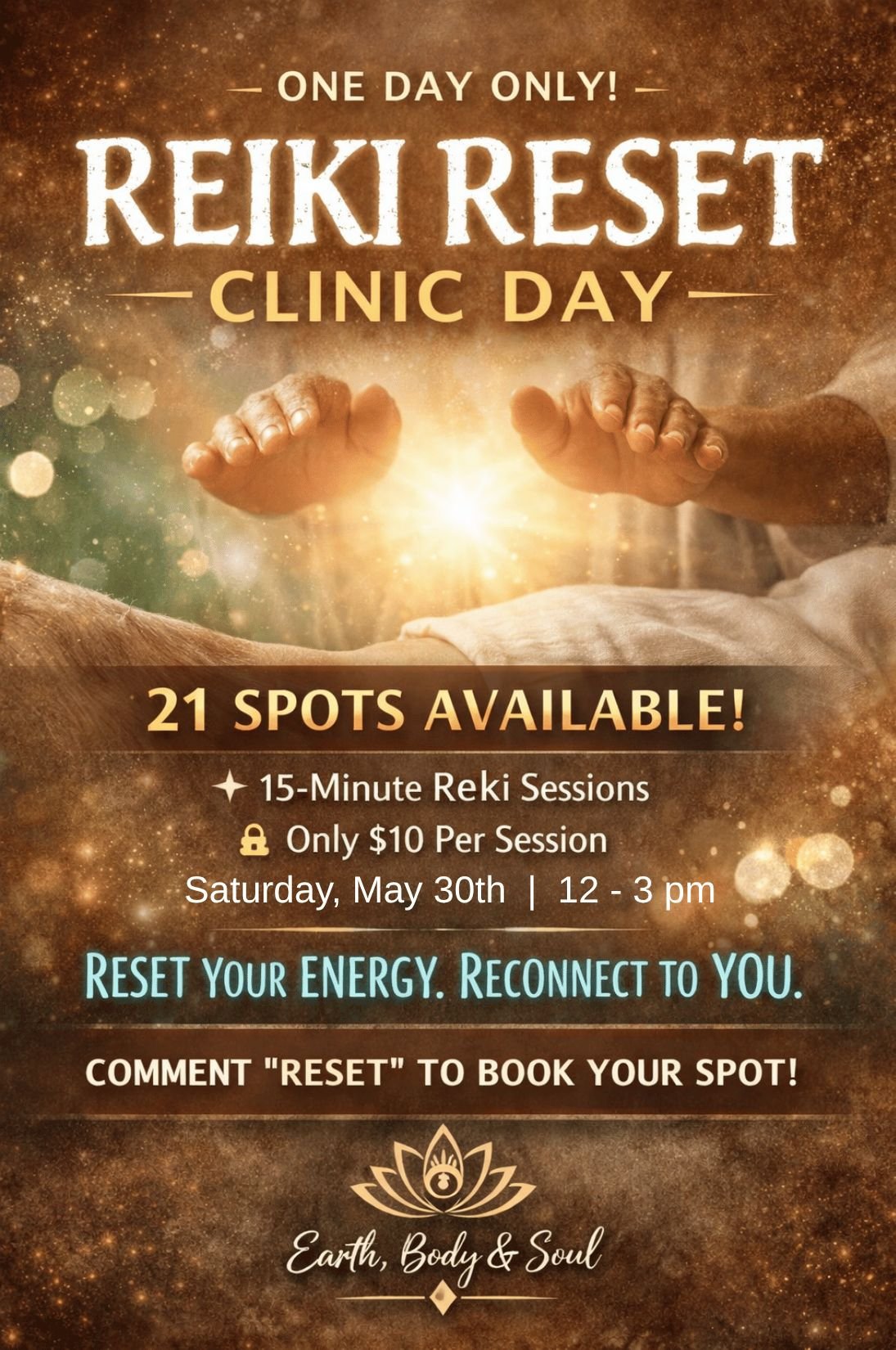 Reiki Clinic- Reiki for $10
