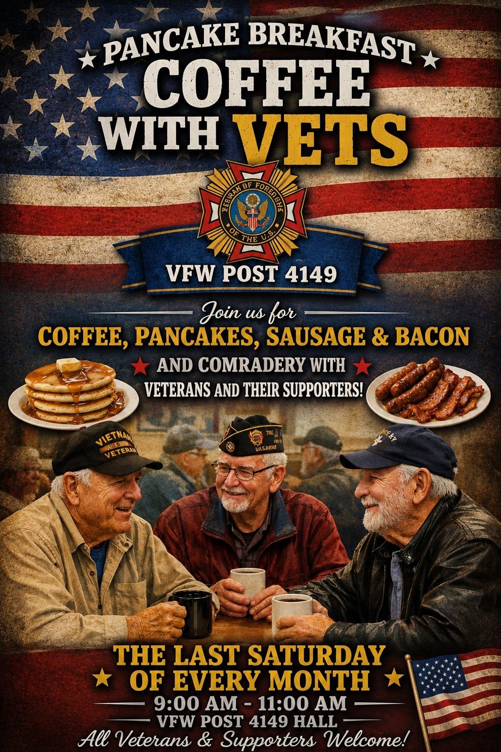 Pancakes and Coffee with Vets