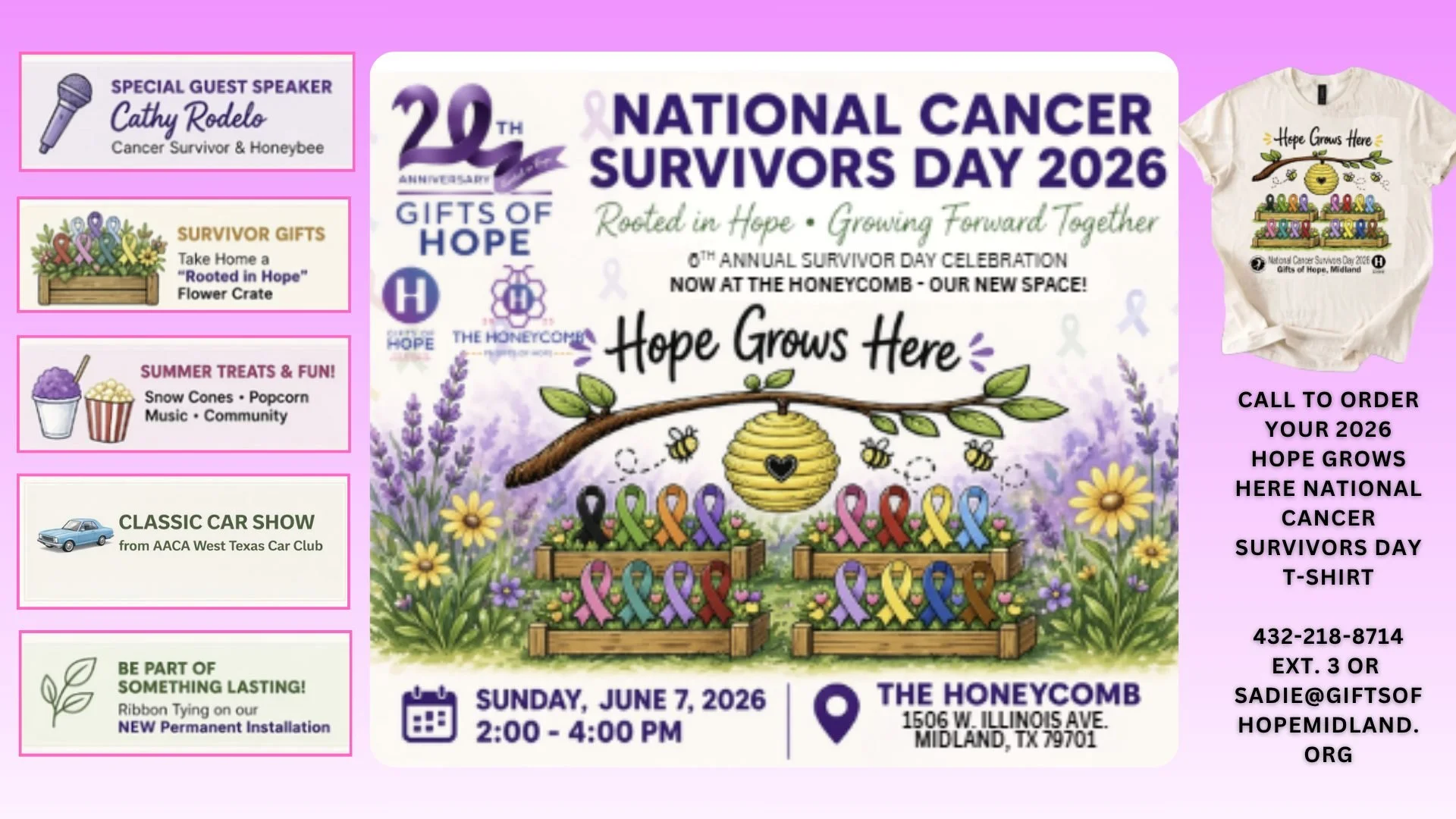 National Cancer Survivors Day 2026 - Hope Grows Here 