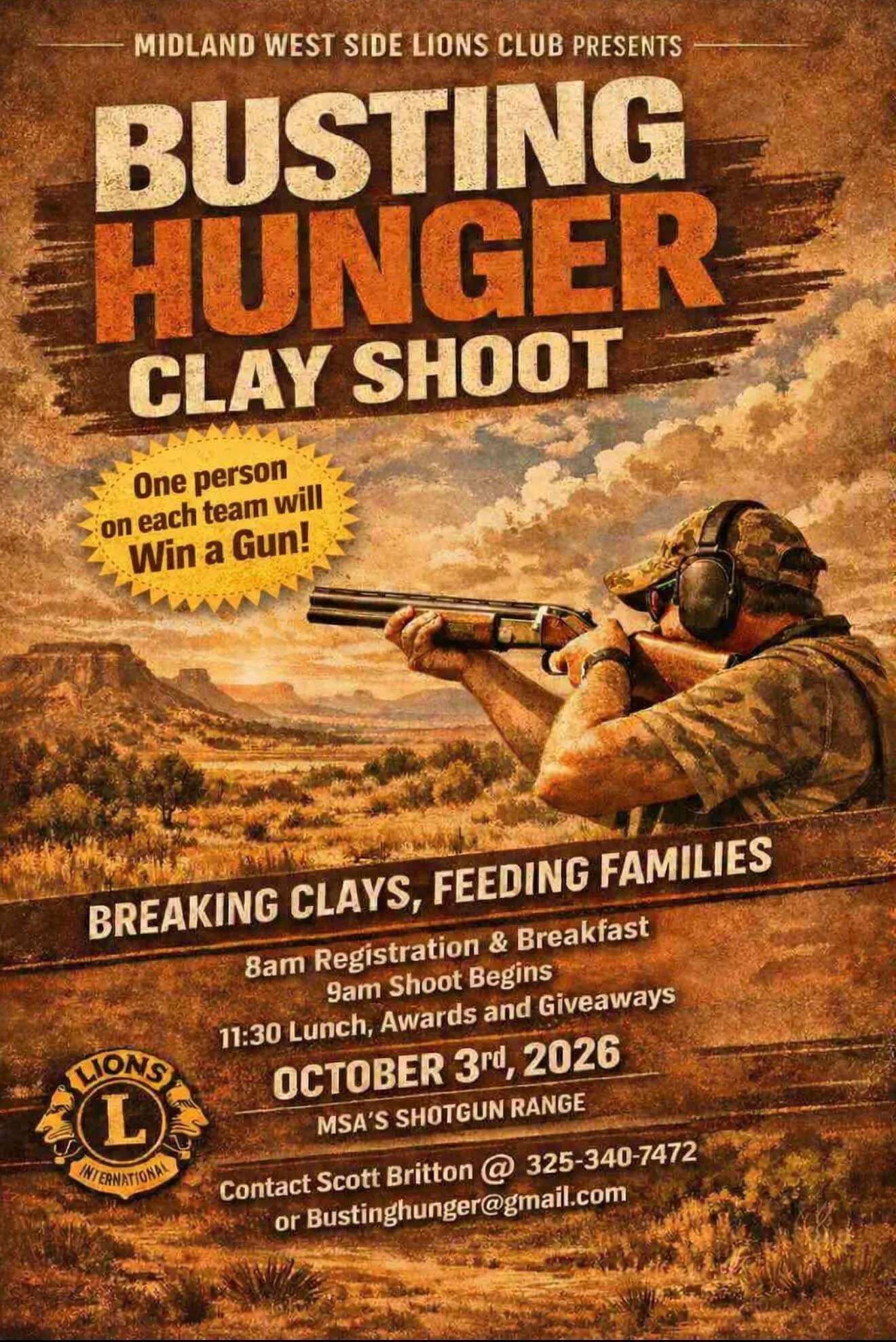 The Busting Hunger Clay Shoot 2026