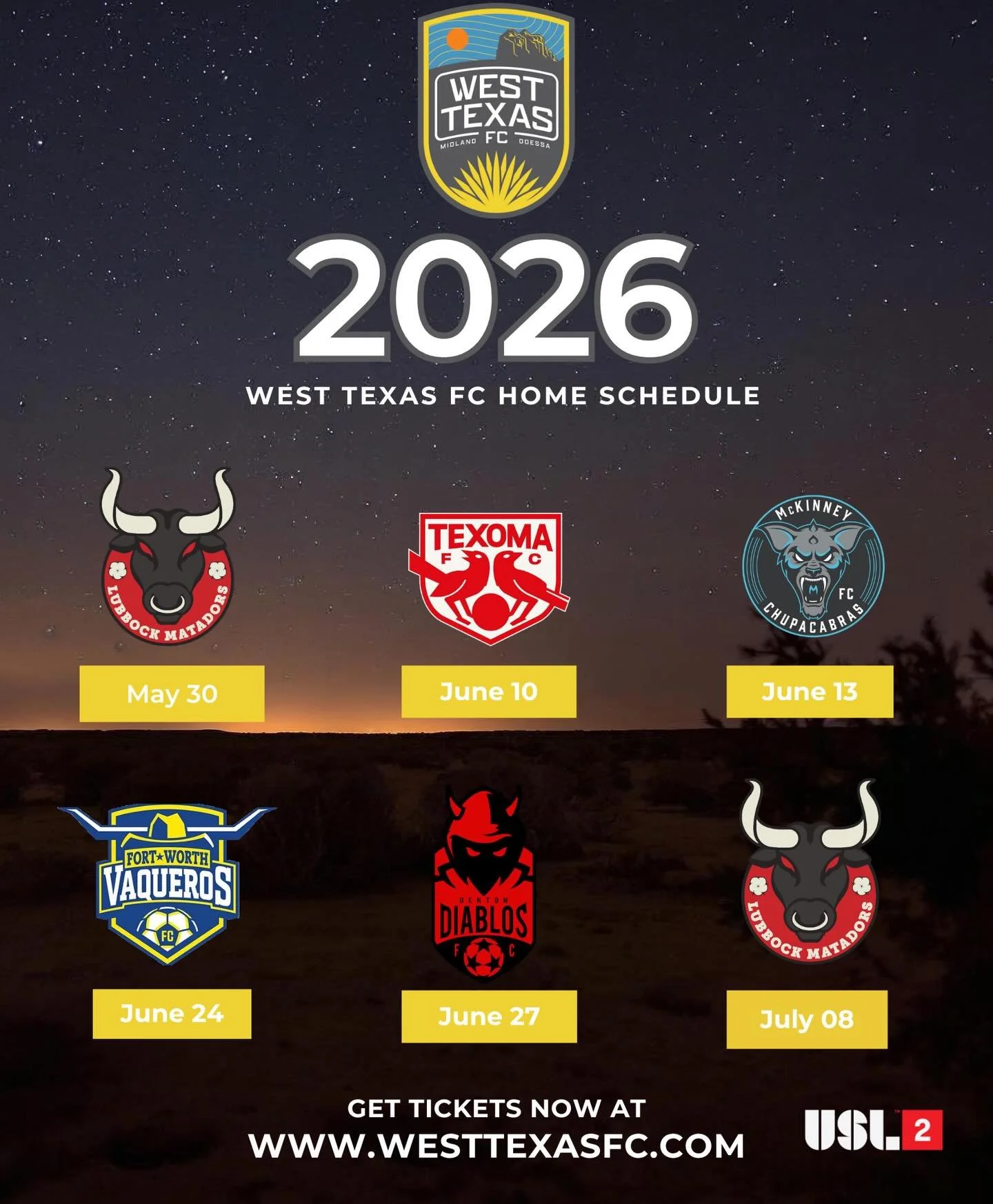 West Texas FC vs Lubbock Matadors