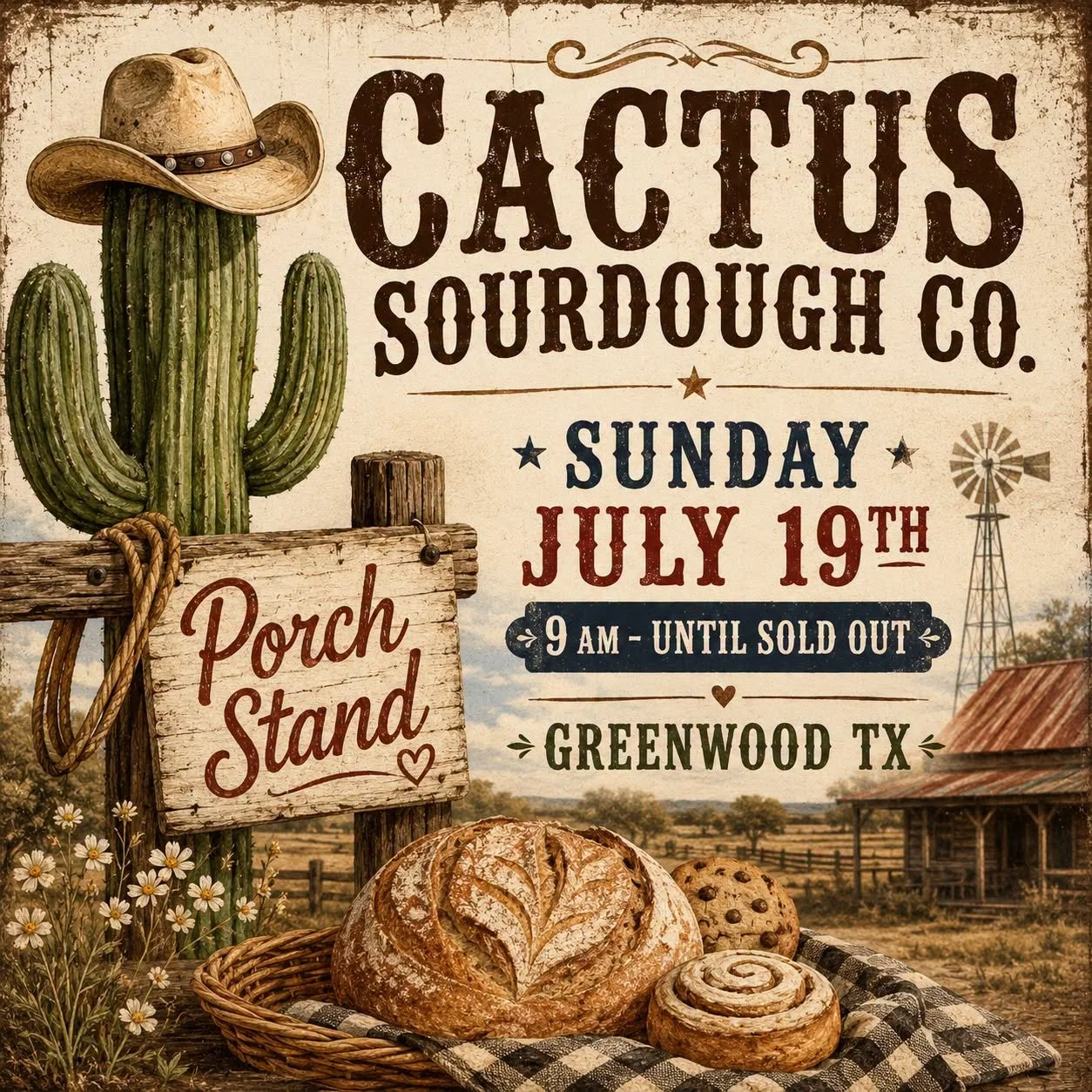 Cactus Sourdough Co. Porch Stand 