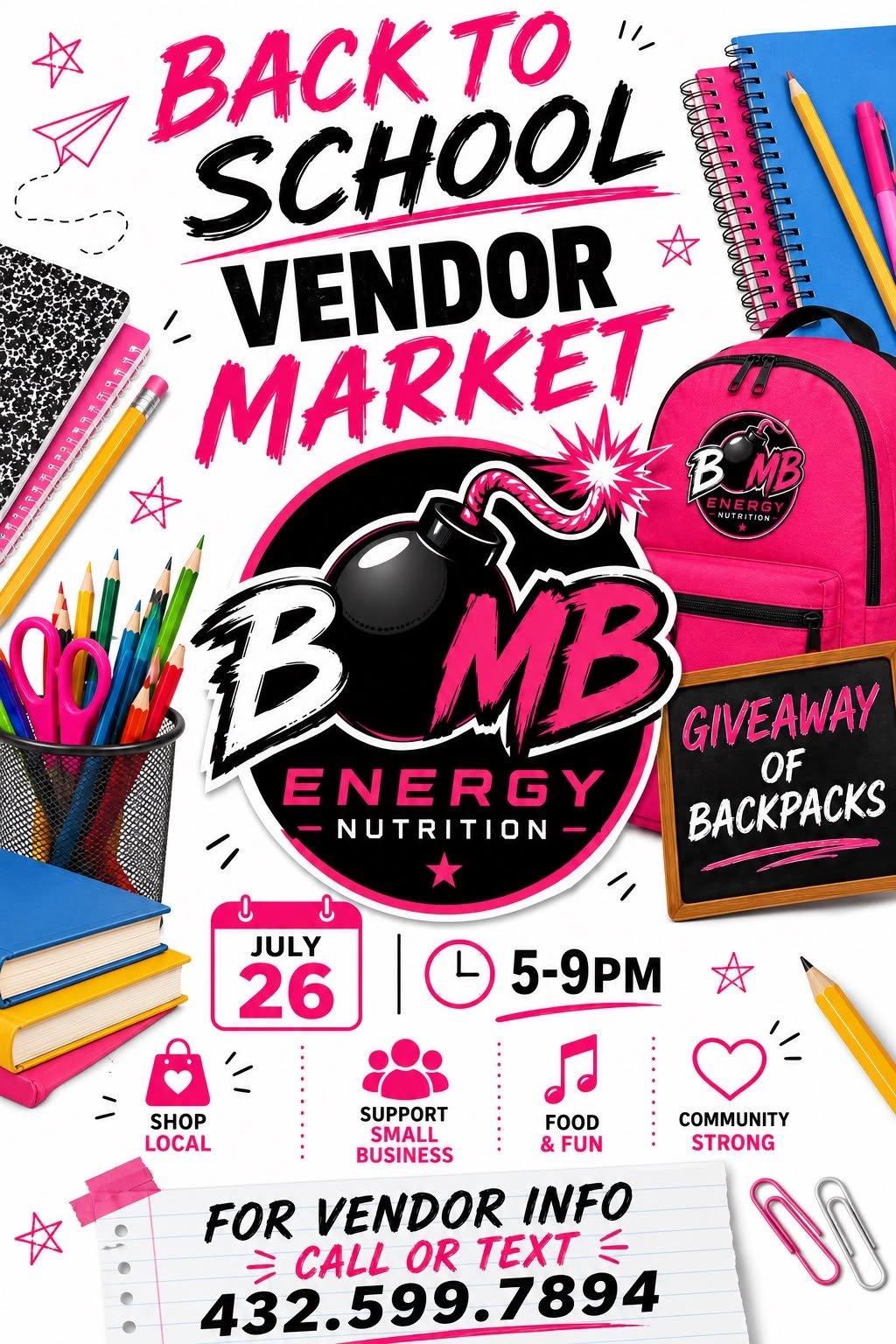 Back to school vendor market