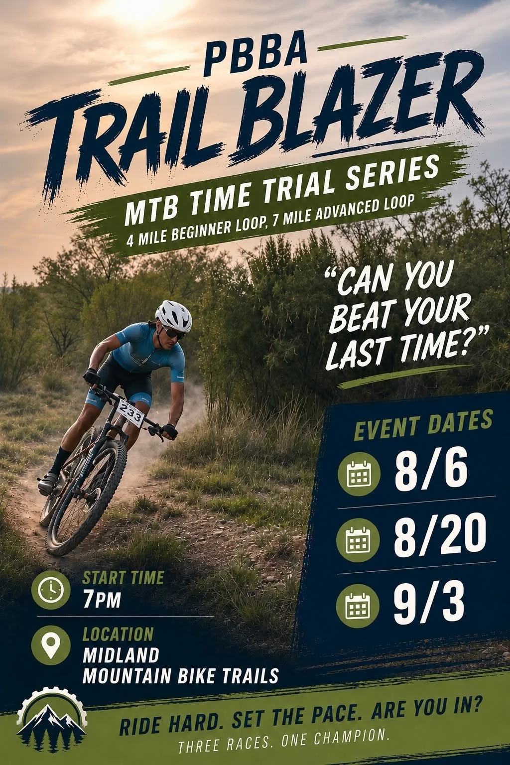 Trail Blazer MTB time trial series @7pm 