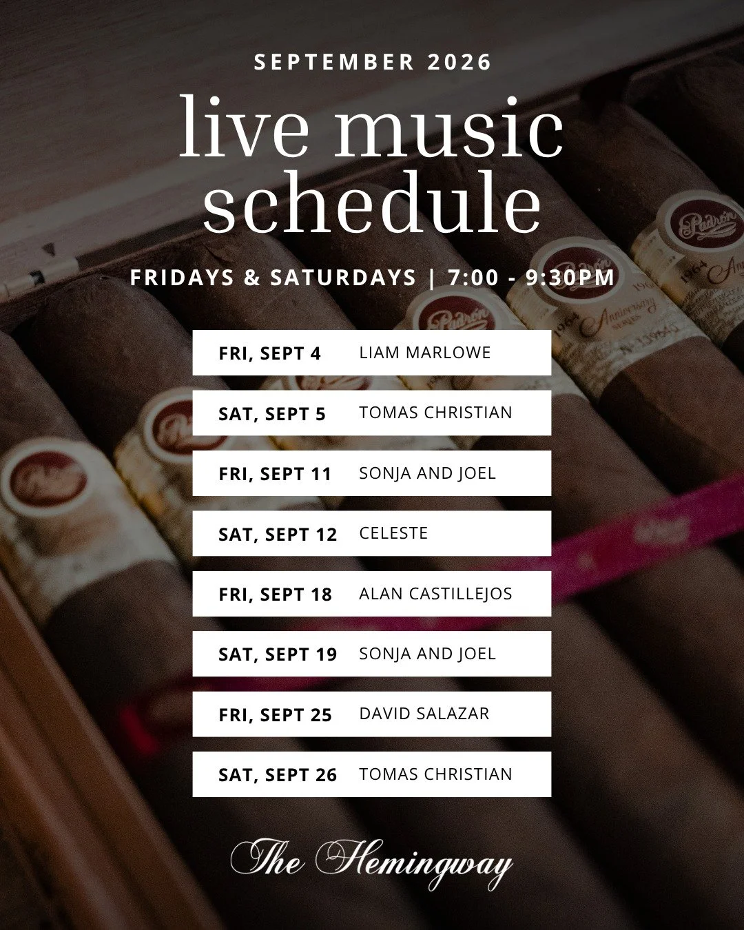 The Hemingway Live Music
