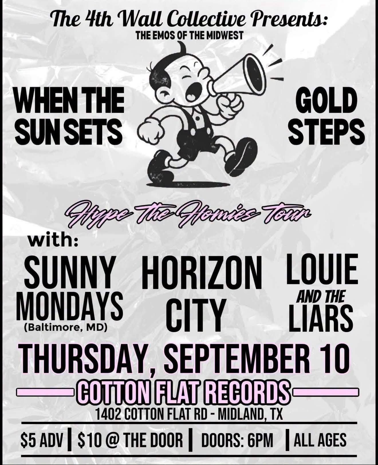 The 4th Wall Collective is bringing When The Sun Sets and Gold Steps 
