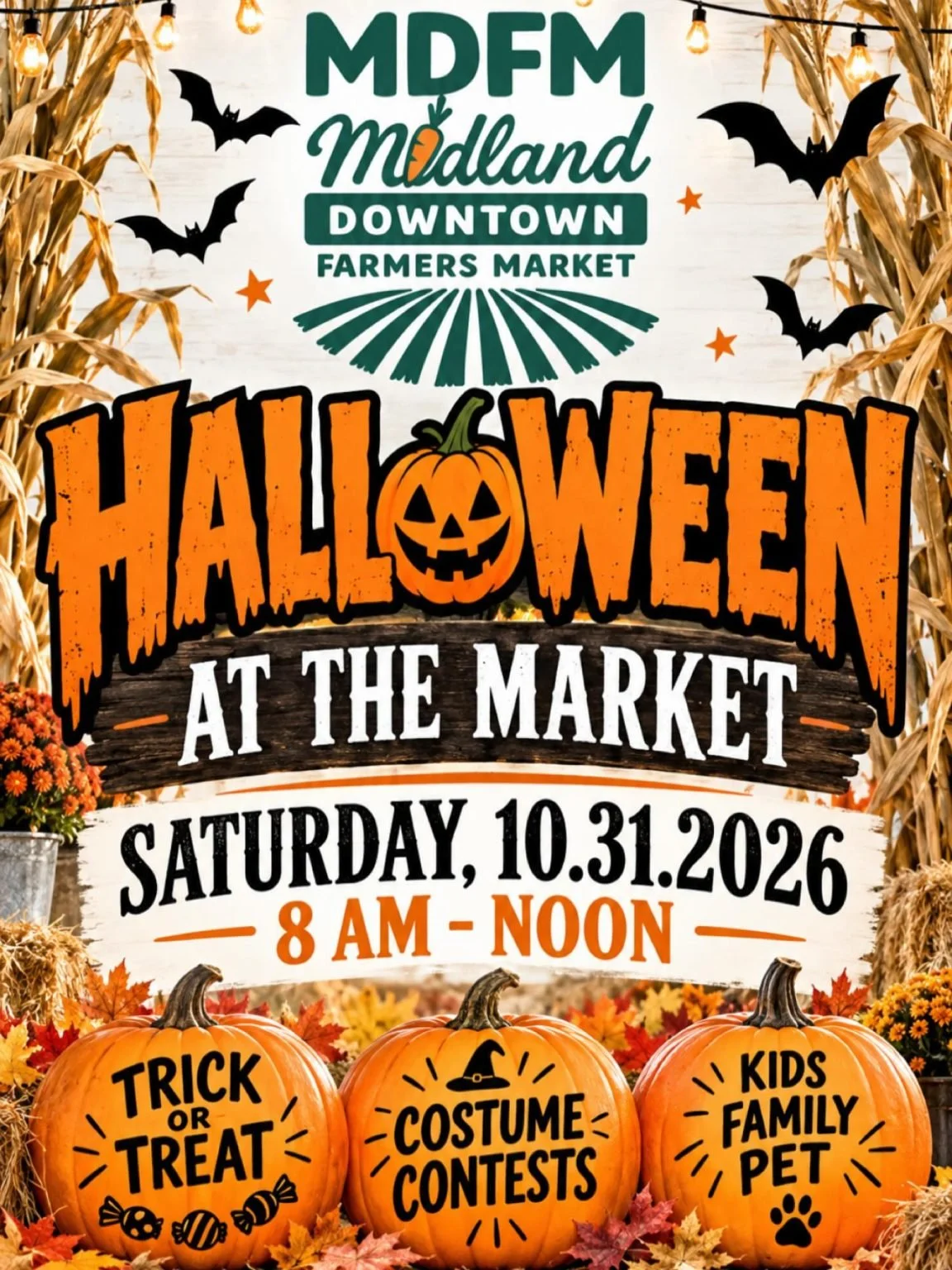 SPOOKTACULAR morning at the Midland Downtown Farmers Market!